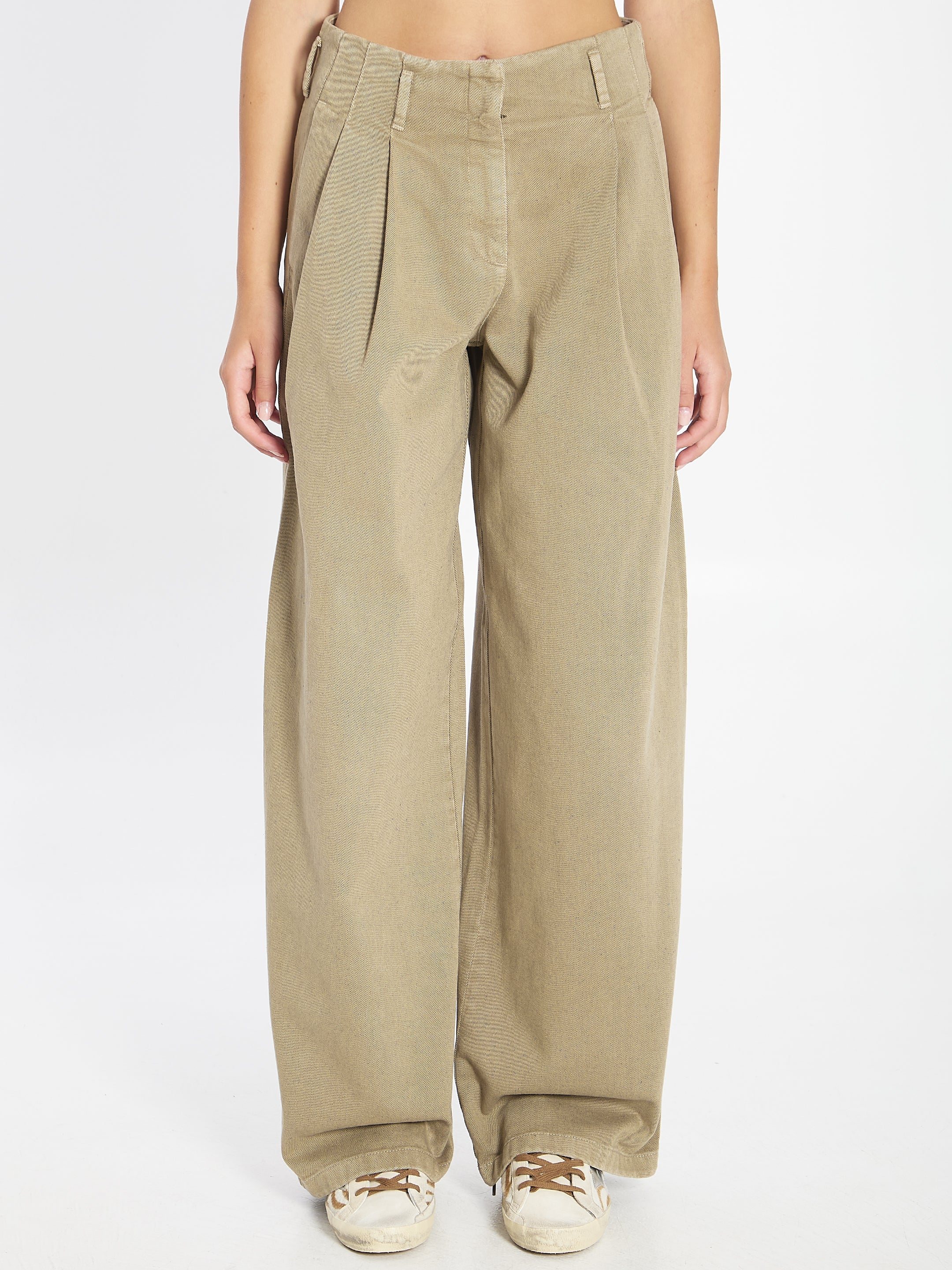 COTTON PANTS Golden Goose GREEN 38