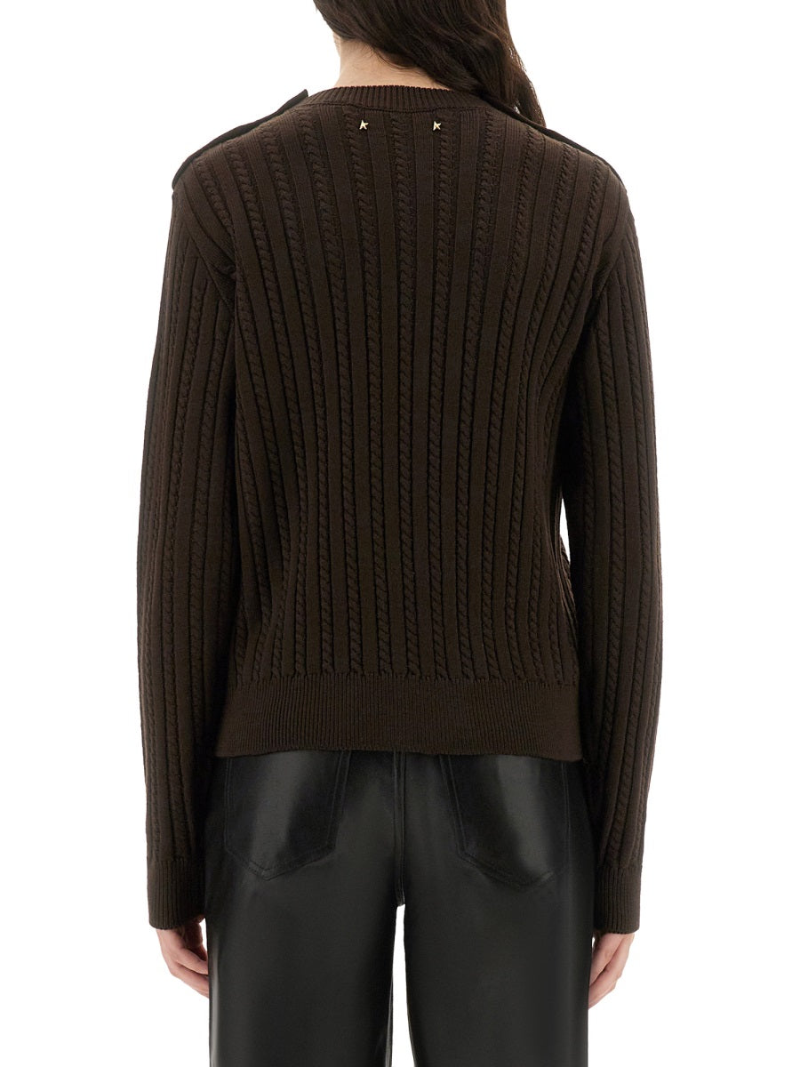 WOOL SWEATER WITH BUTTON DETAIL Golden Goose
