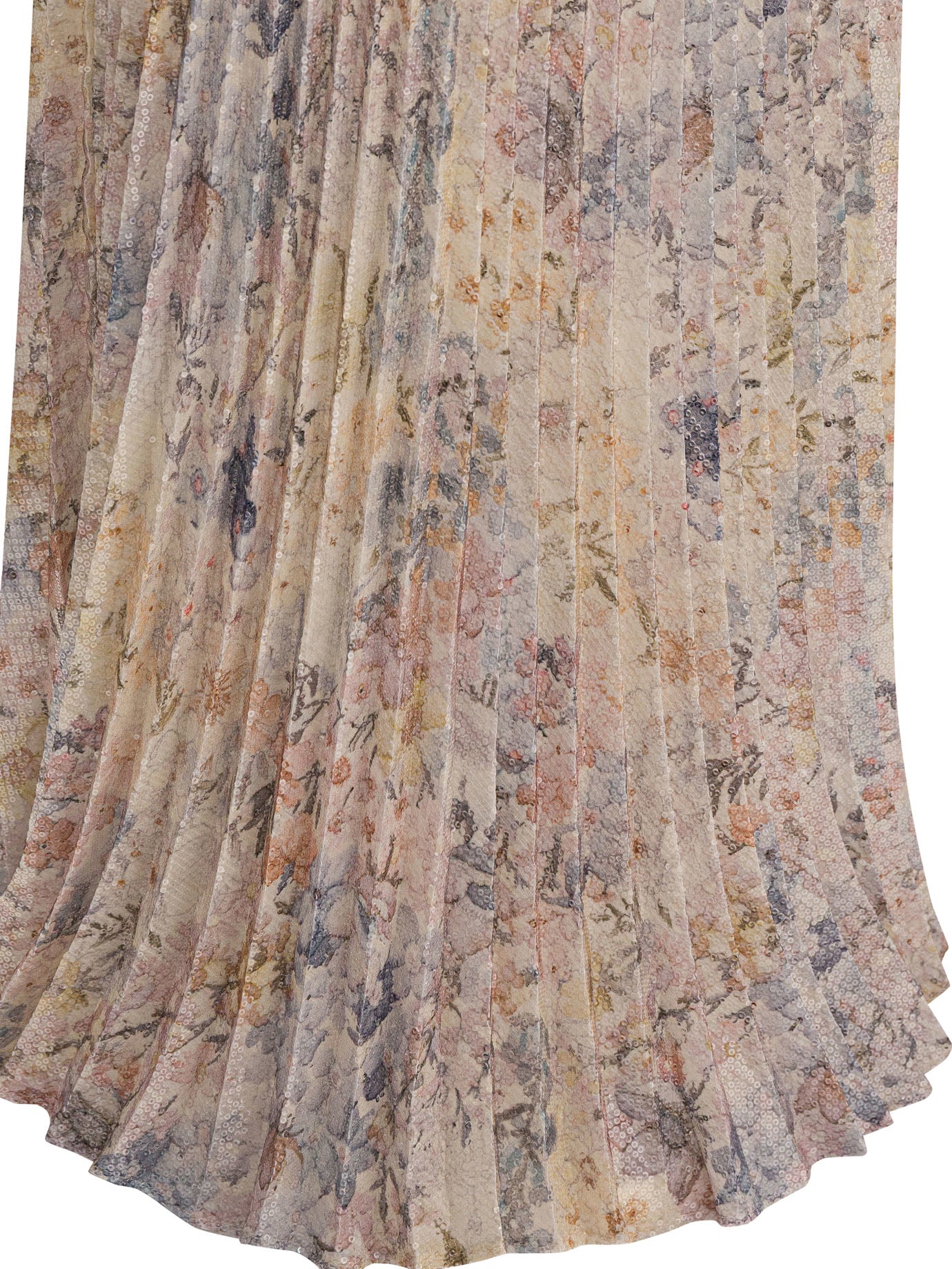 JOURNEY W'S' PLISSE' SKIRT ORA ALL-OVER SEQUINS OVER PRINTED Golden Goose