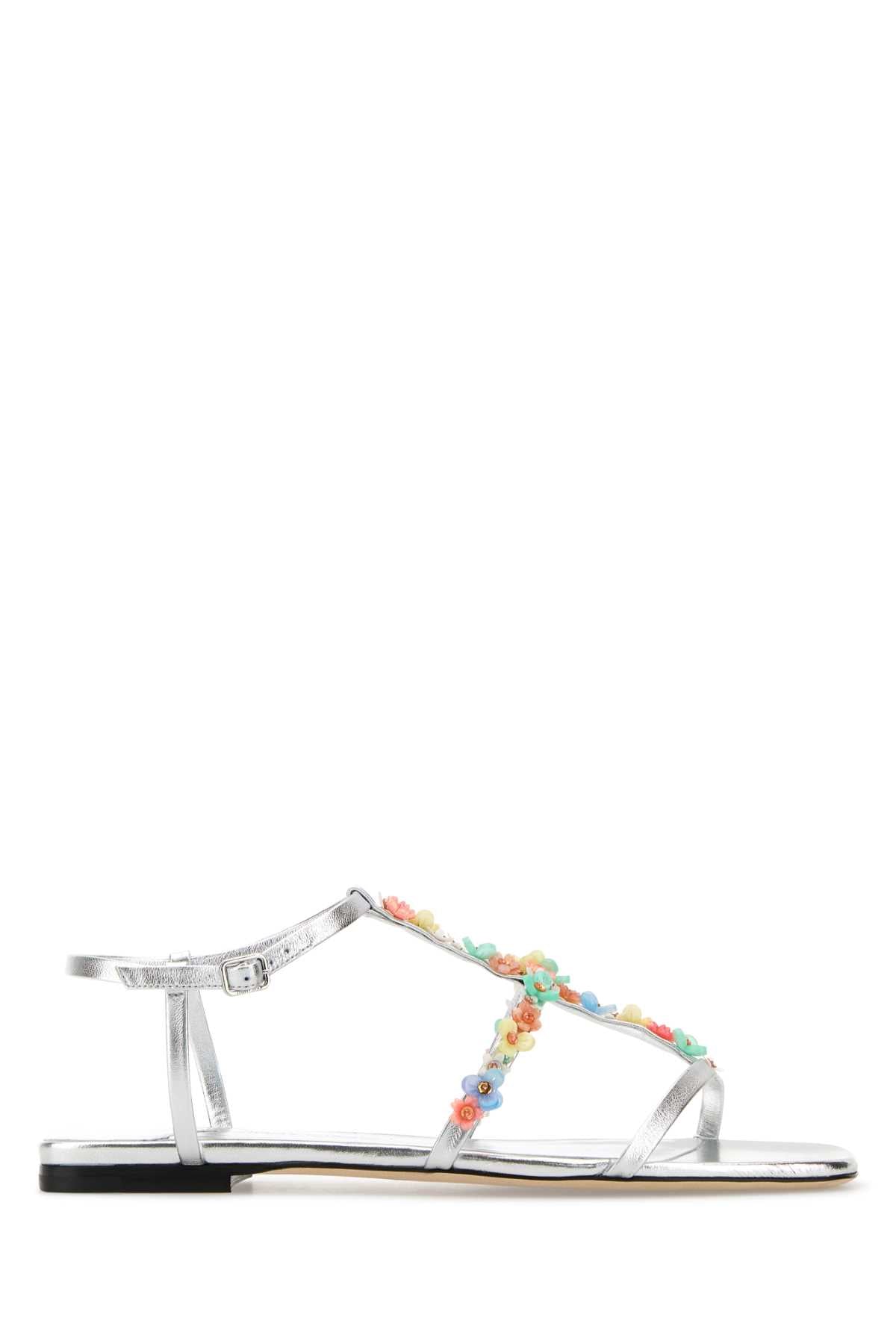 GWYN/DAISY FLAT Jimmy Choo SILVERMULTI 37.5