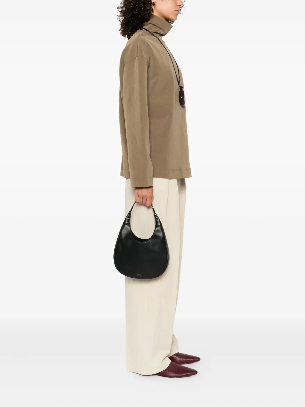 "THE SMALL FLORENCE" HOBO IN SMOOTH CALF LEATHER SAVETTE