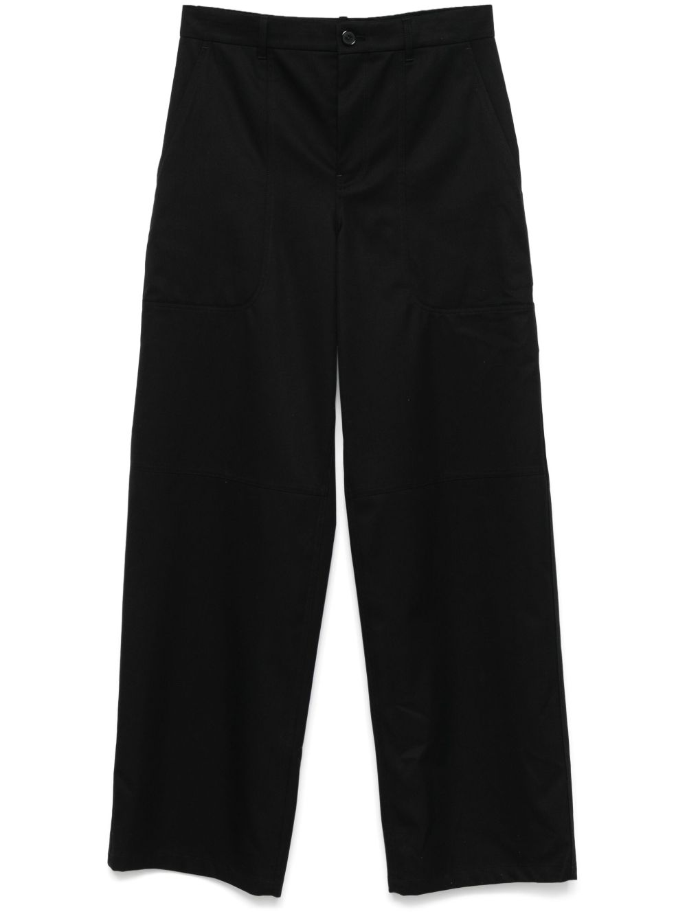 COTTON AND SILK CARGO TROUSERS LOEWE BLACK 46