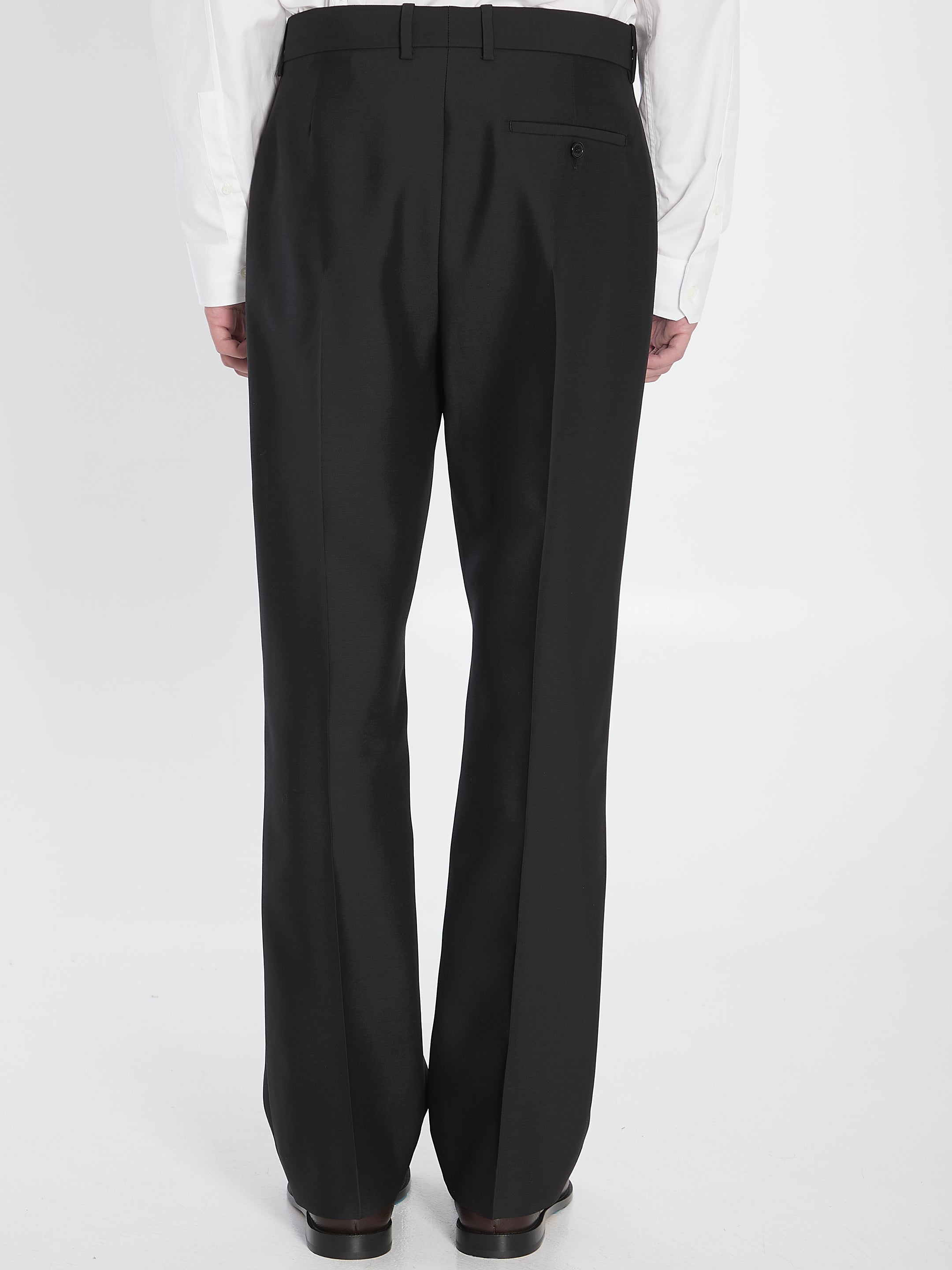 TAILORED WOOL AND SILK TROUSERS LOEWE
