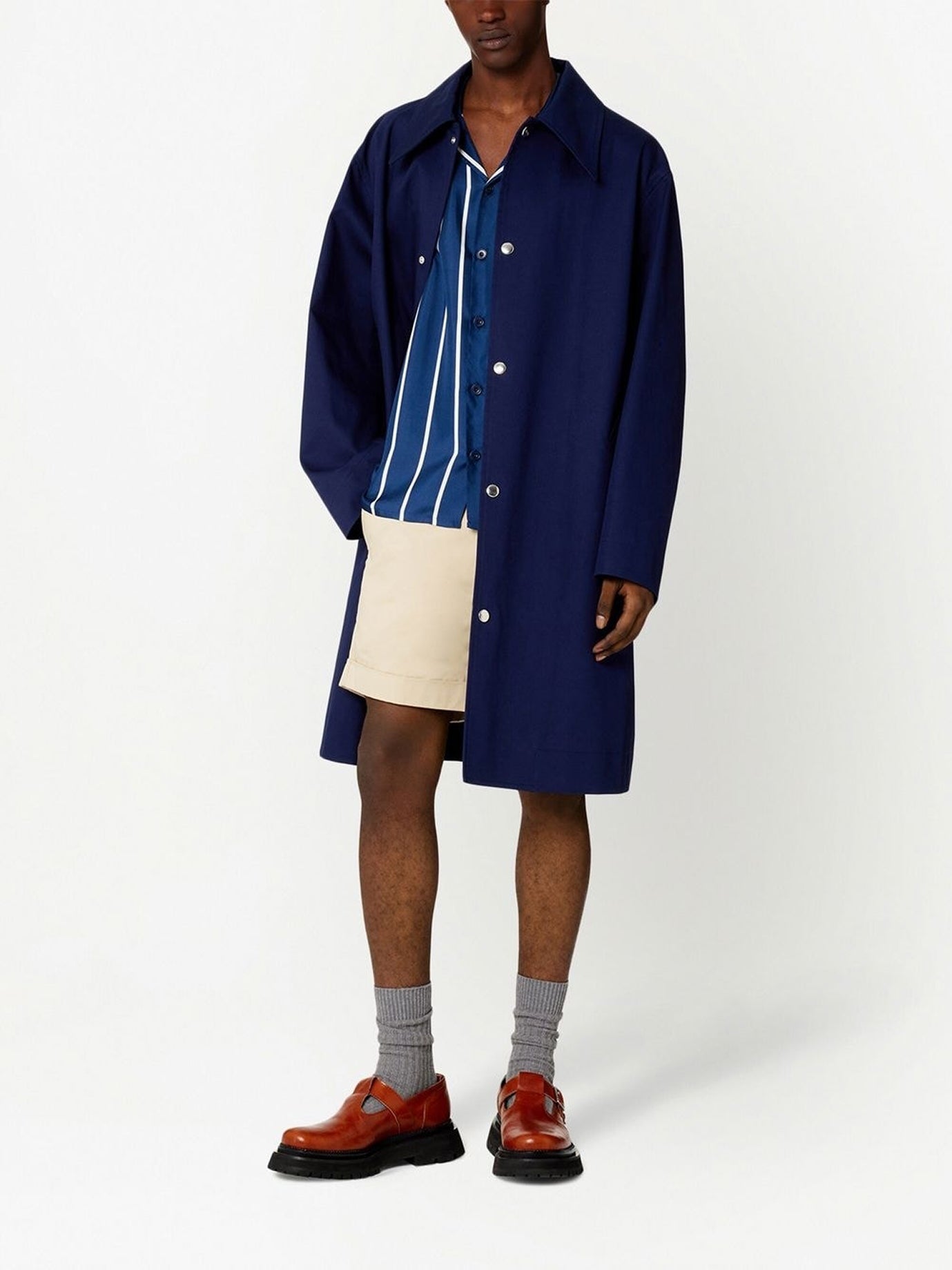 COTTON BLUE COAT AMI Paris