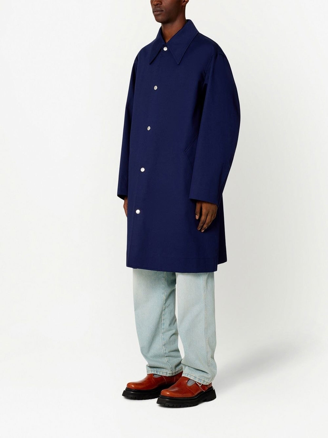 COTTON BLUE COAT AMI Paris