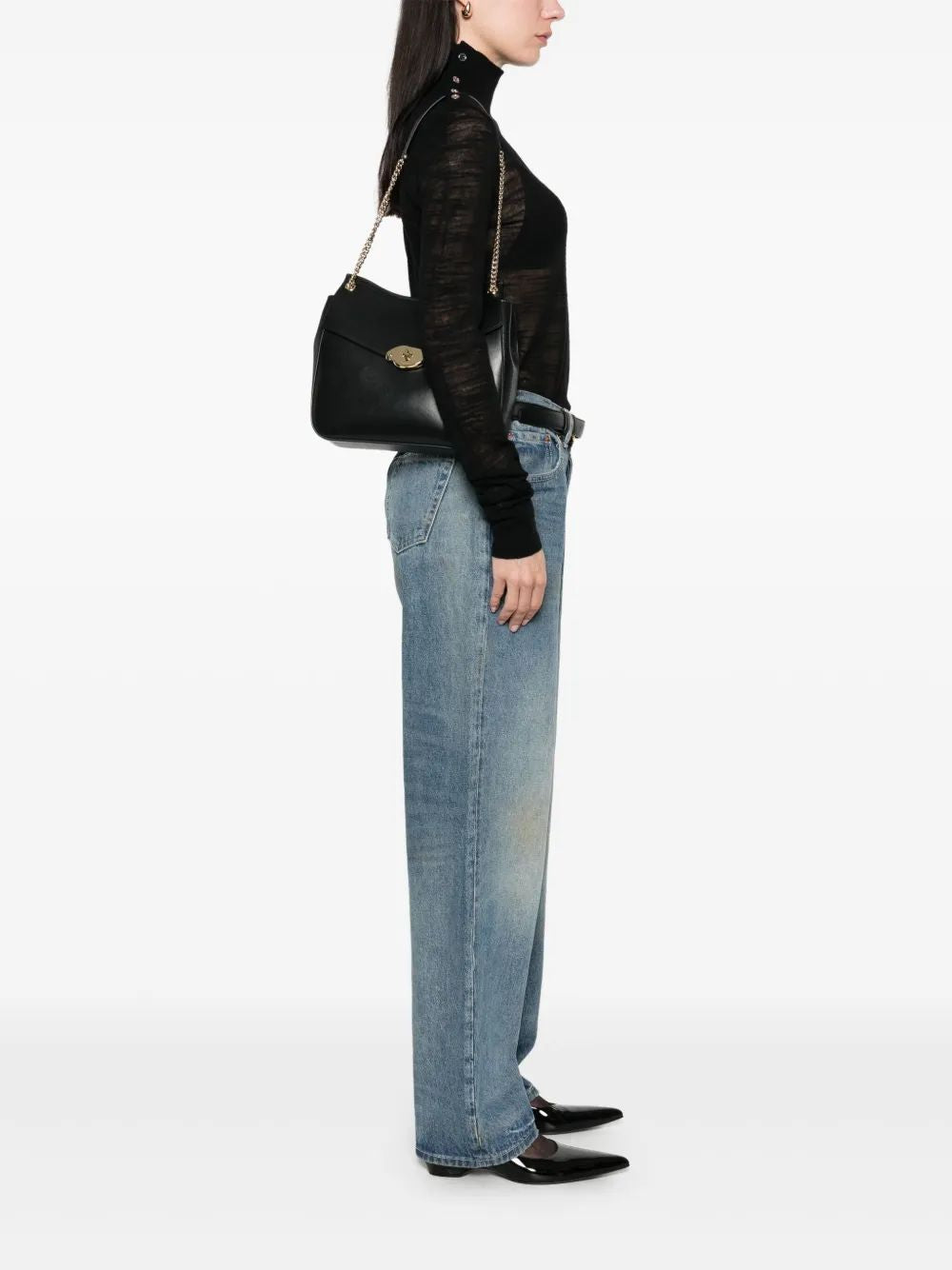 LANA CHAIN SHOULDER HIGH GLOSS LEATHER Mulberry