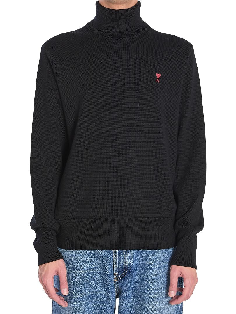 BLACK WOOL SWEATER AMI Paris BLACK XS