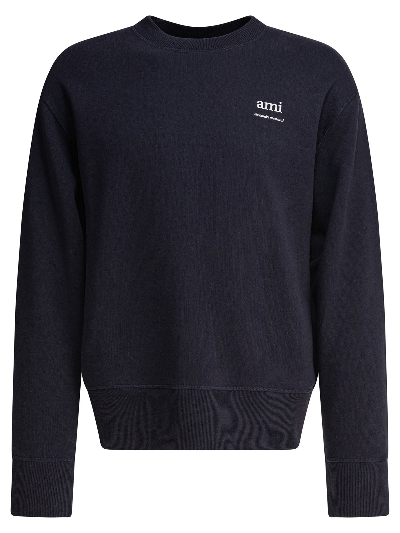 BLUE COTTON SWEATSHIRT AMI Paris BLUE S
