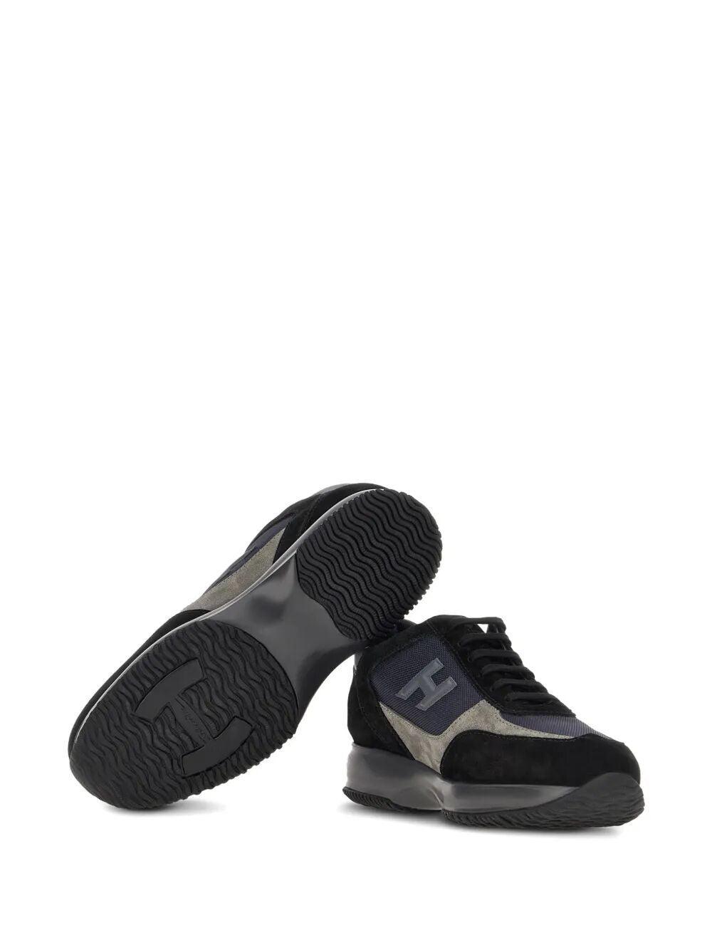 SUEDE AND SMOOTH LEATHER INTERACTIVE SNEAKERS WITH TECHNICAL FABRIC INSERTS Hogan