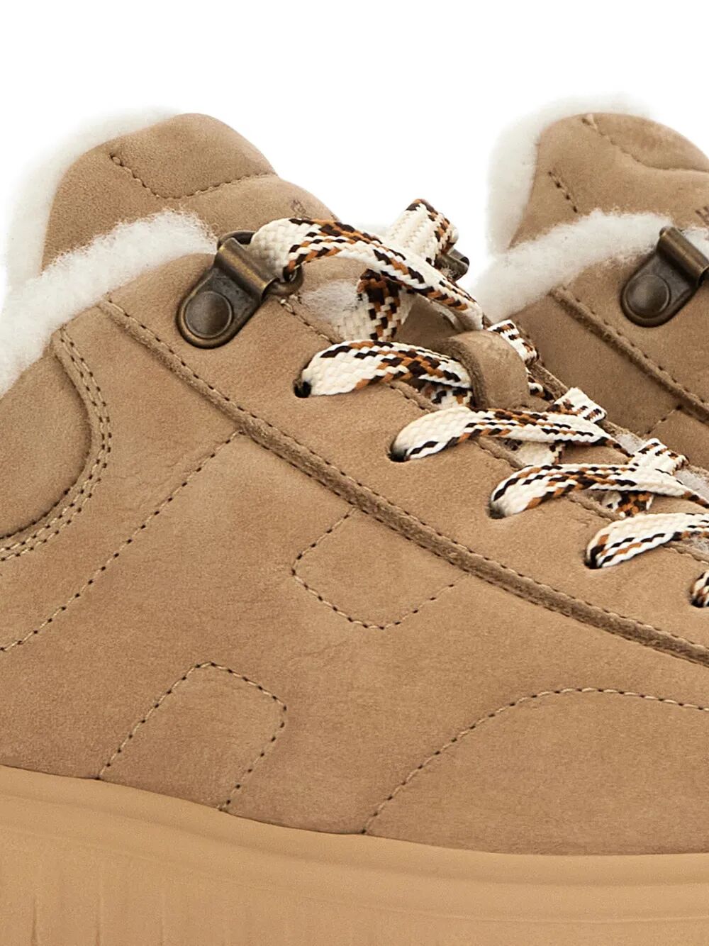 H-STRIPES SUEDE SNEAKERS WITH SHEARLING LINING Hogan