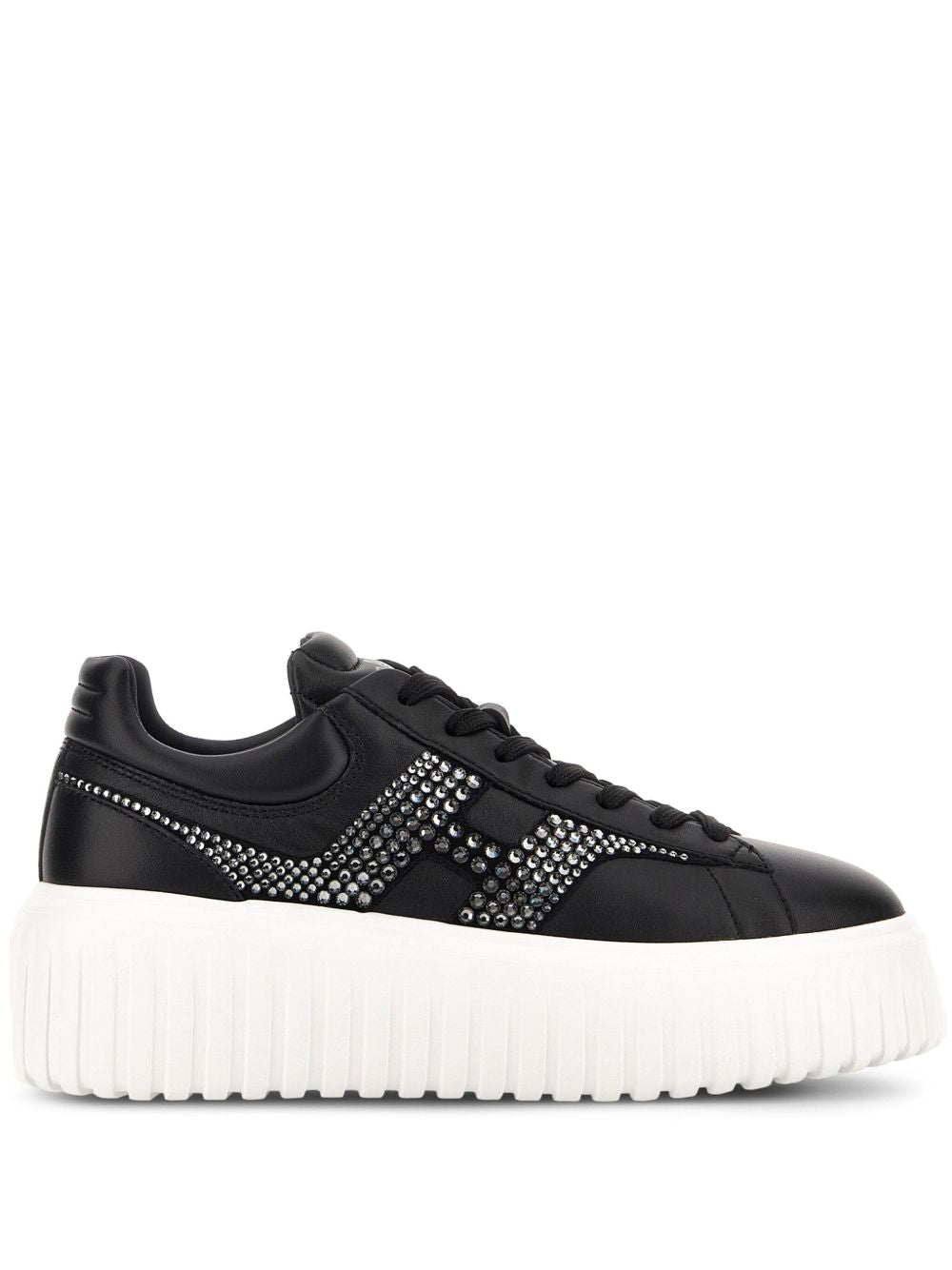 H-STRIPES LEATHER SNEAKERS Hogan BLACK 35