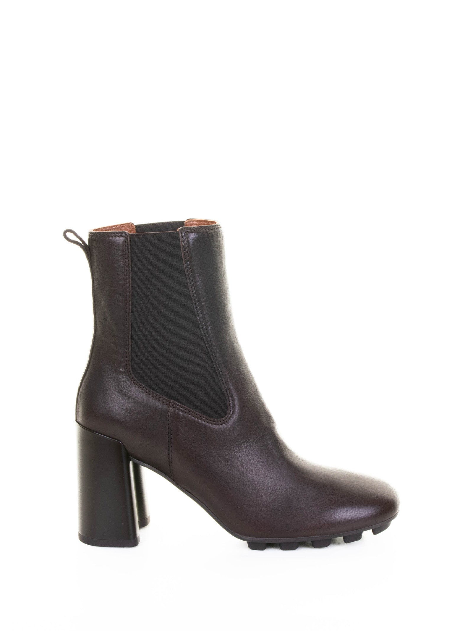 HOGAN DARK BROWN LEATHER ANKLE BOOT Hogan T.MORO 37.5