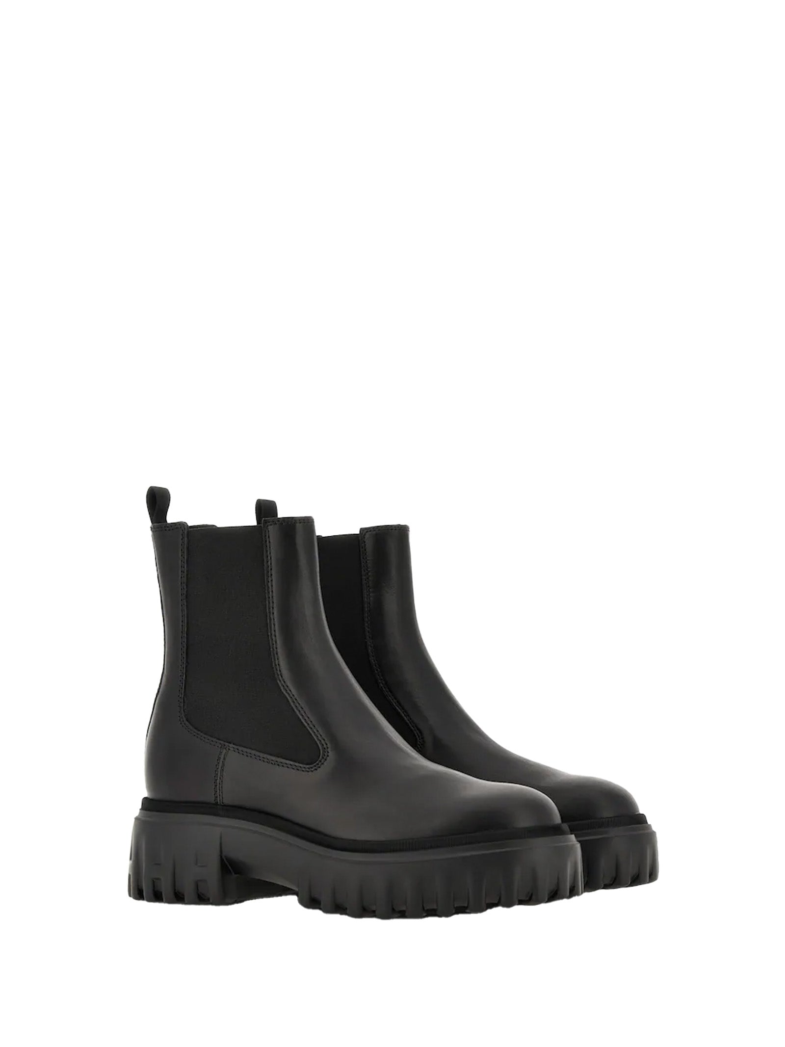 HOGAN BEATLES CHELSEA H700 BLACK LEATHER Hogan