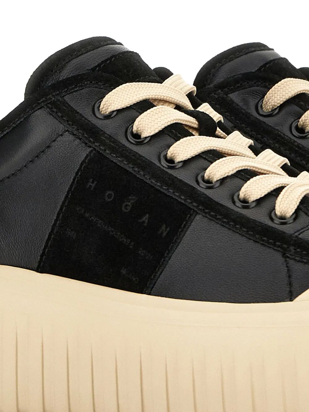 H-STRIPES NAPPA LEATHER AND SUEDE SNEAKERS Hogan