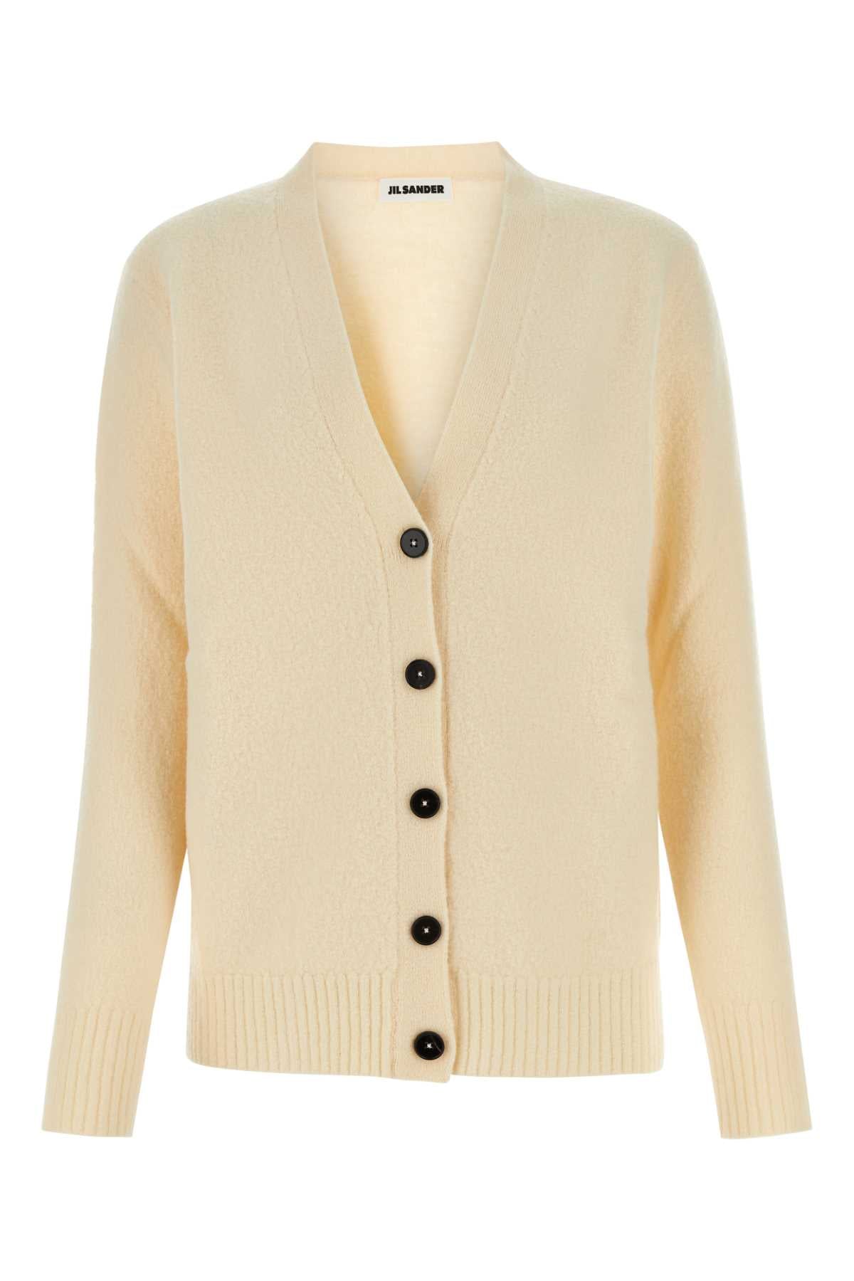 IVORY WOOL CARDIGAN Jil Sander WHITE 34T