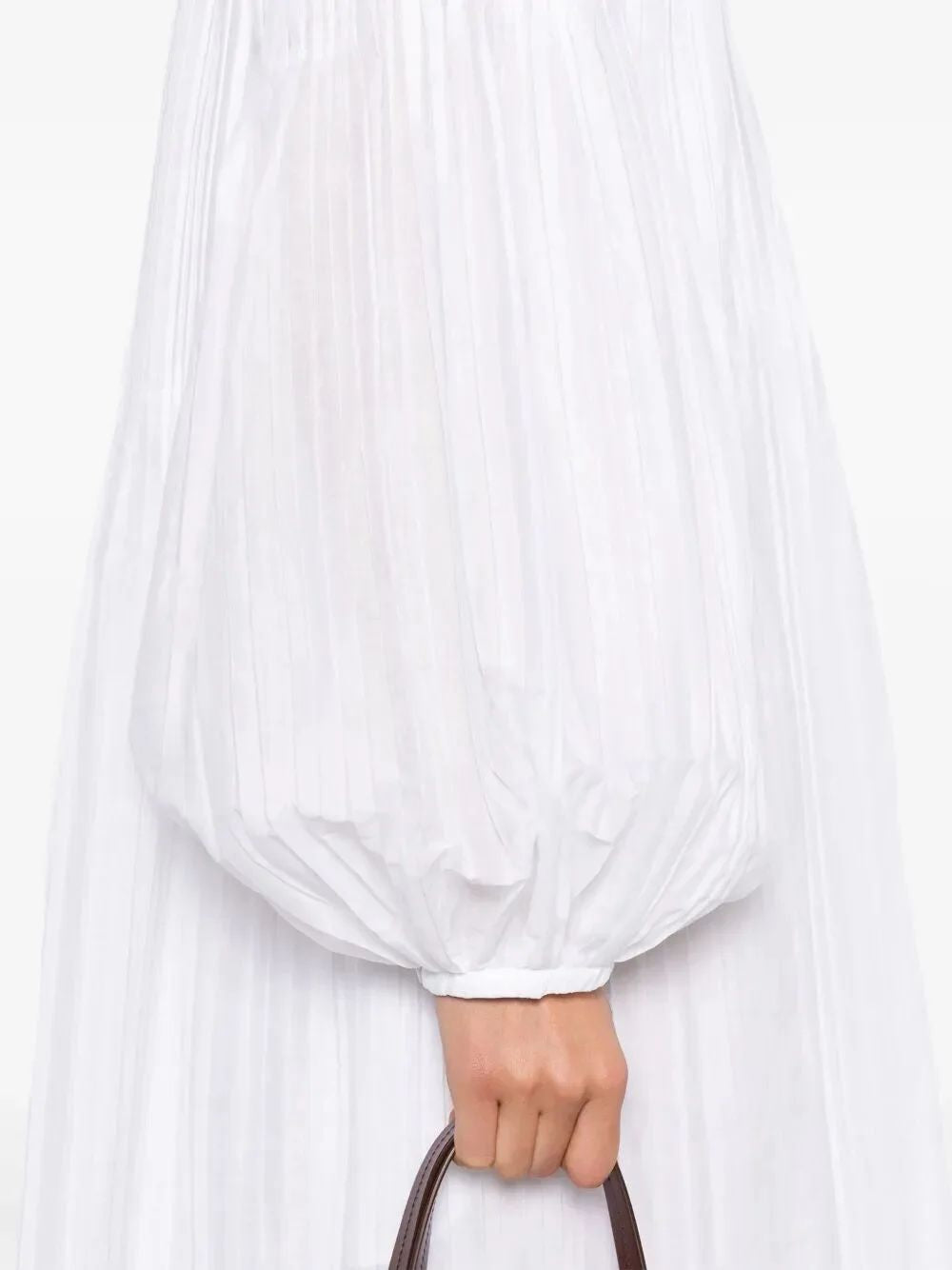 WHITE PLEATED DRESS Jil Sander