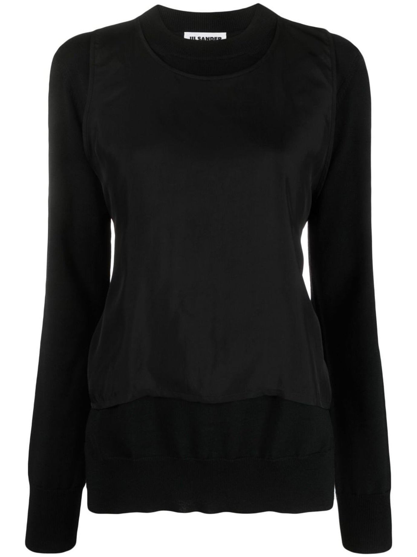 BLACK WOOL SWEATSHIRT Jil Sander BLACK 36