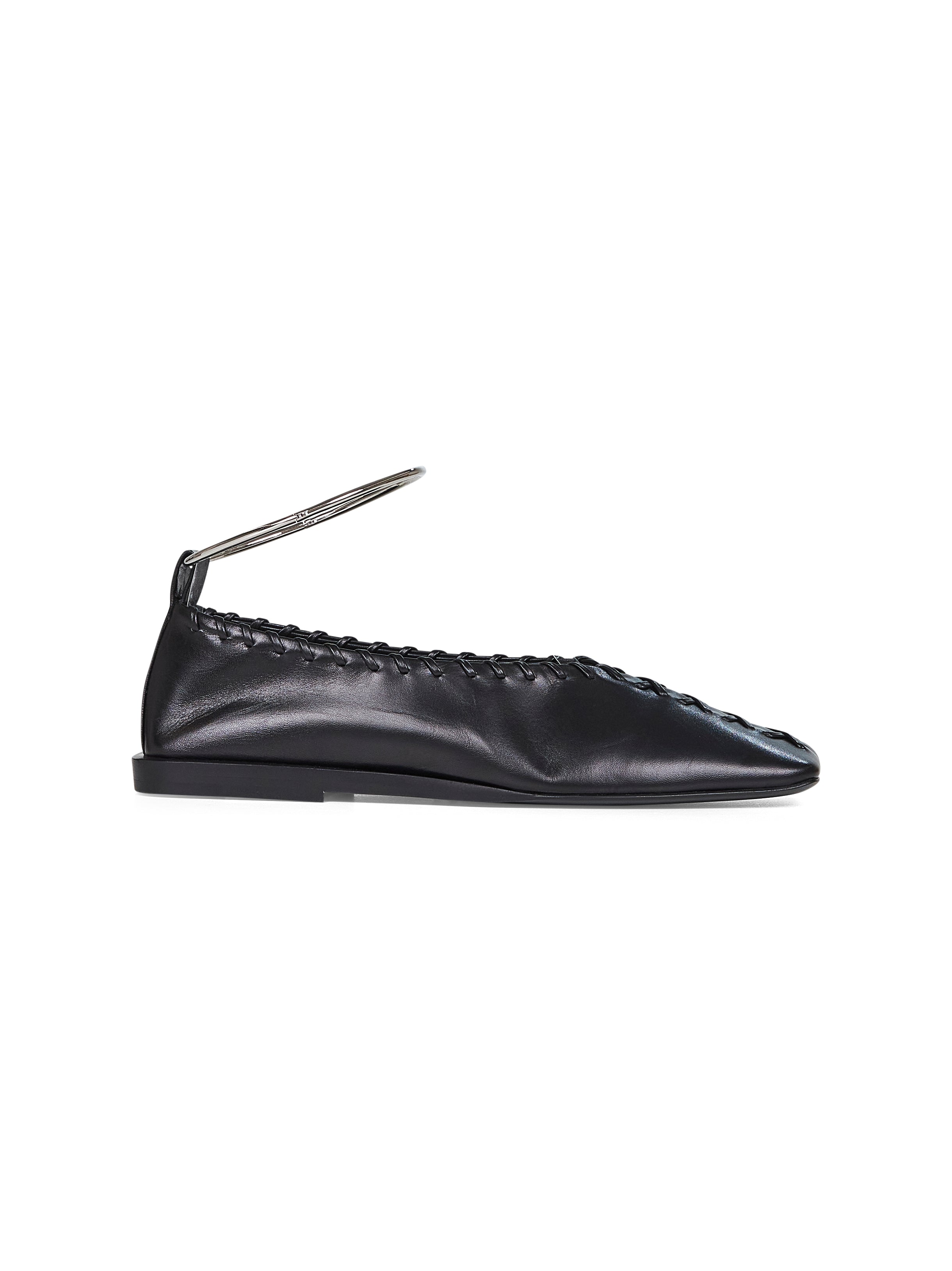 RING LEATHER BALLET FLATS Jil Sander