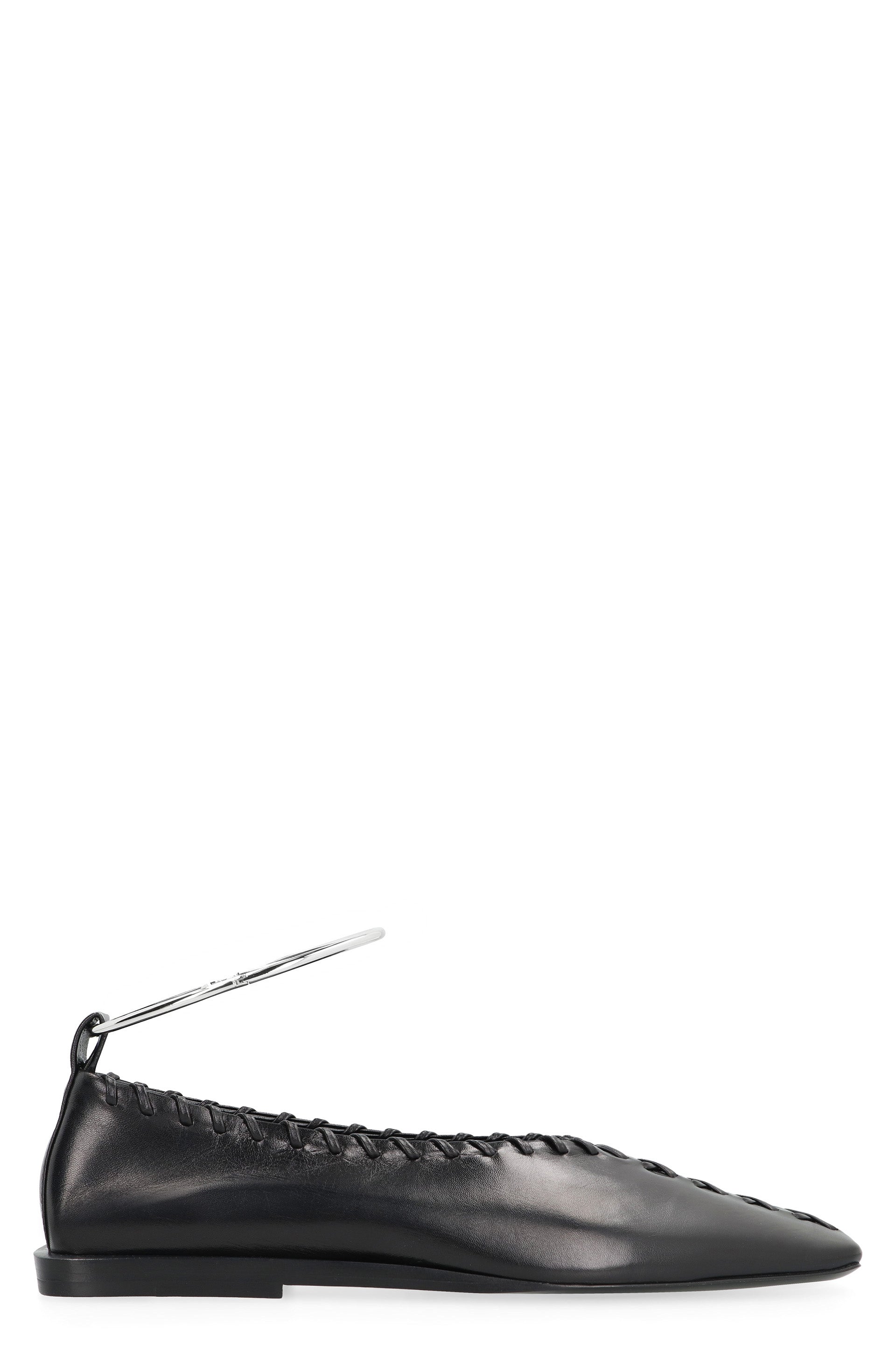 RING LEATHER BALLET FLATS Jil Sander black 36