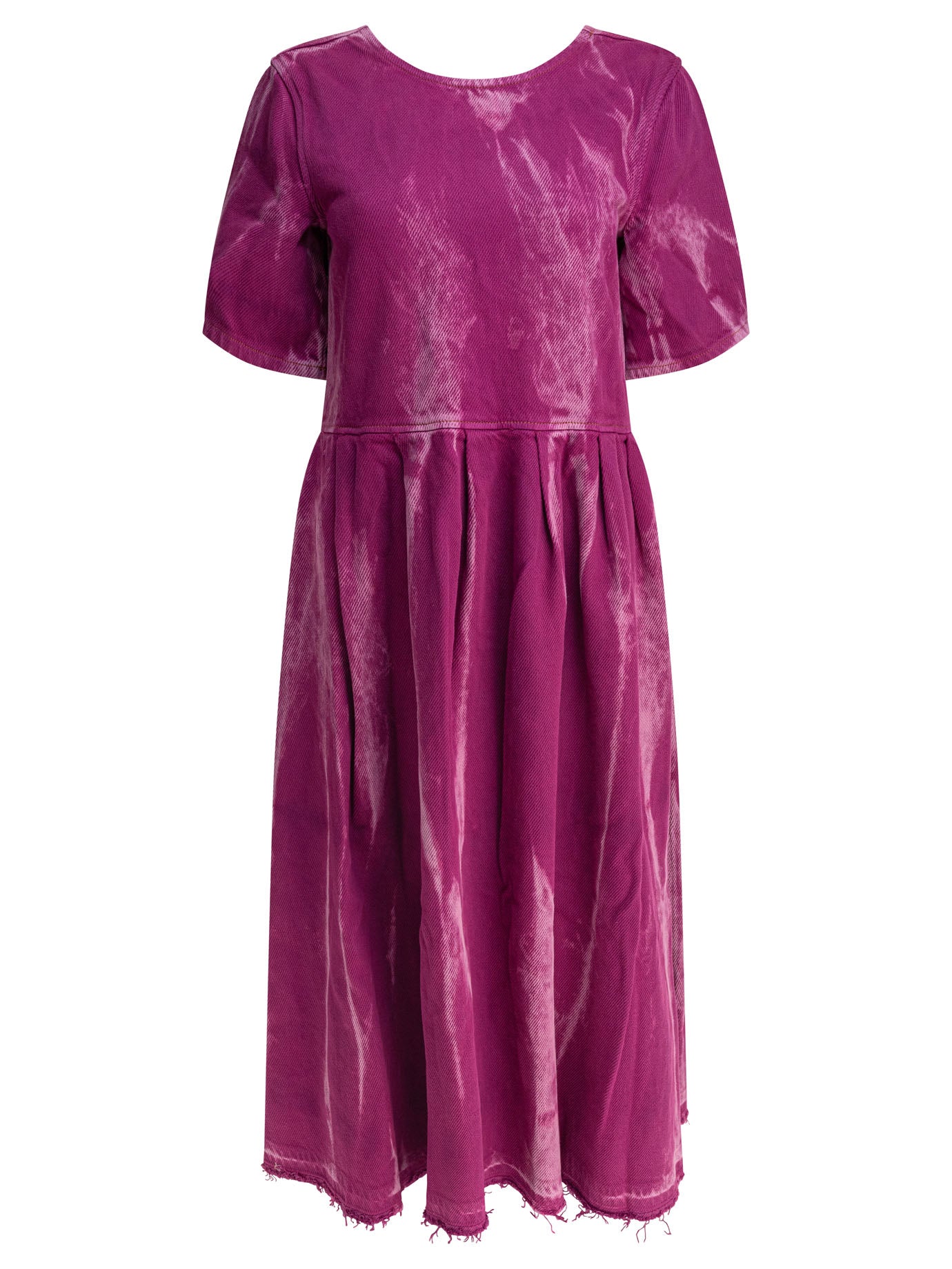 DENIM MIDI DRESS WITH OPEN BACK Ganni PURPLE 36