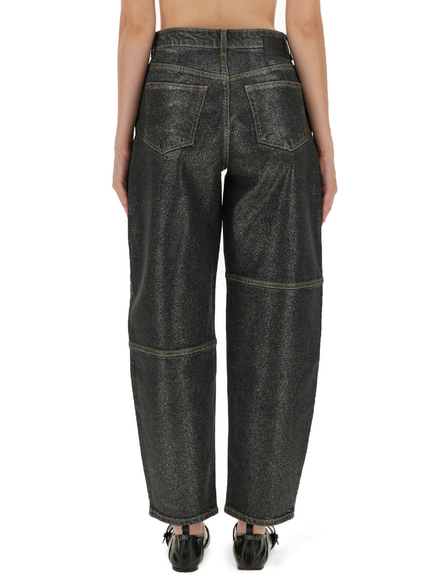 BLACK ORGANIC COTTON JEANS Ganni