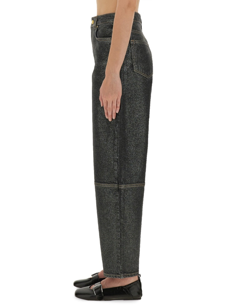 BLACK ORGANIC COTTON JEANS Ganni