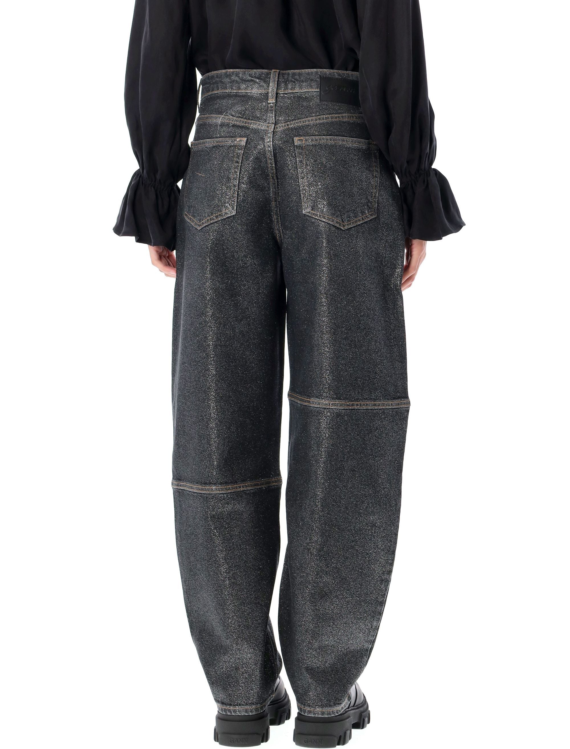 SHIMMERY FOIL STARY JEANS Ganni