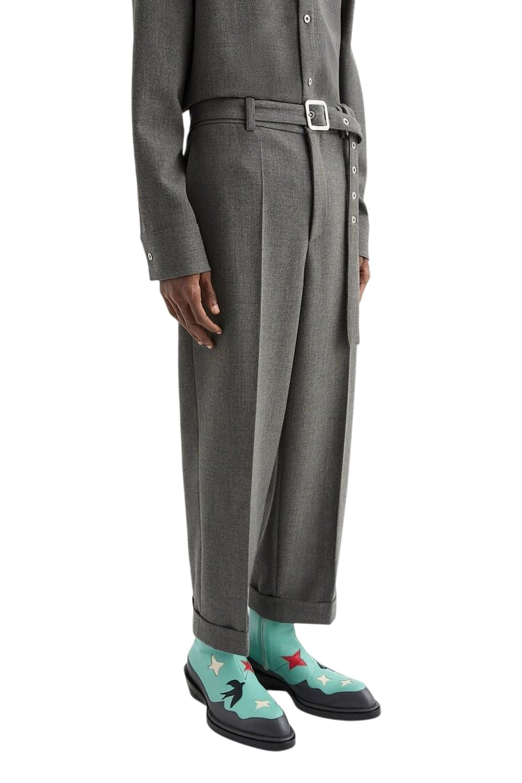 CANVAS BELTED TROUSERS Jil Sander