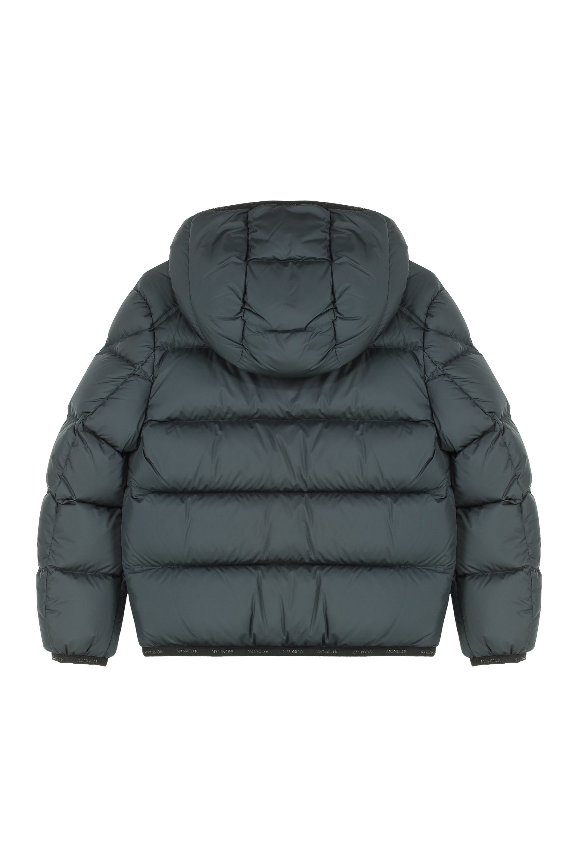 MATTAN HOODED NYLON JACKET MONCLER KIDS blue 10A