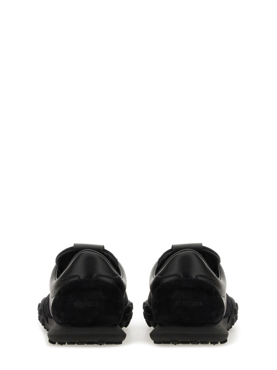 BLACK CALF LEATHER SNEAKERS Jil Sander