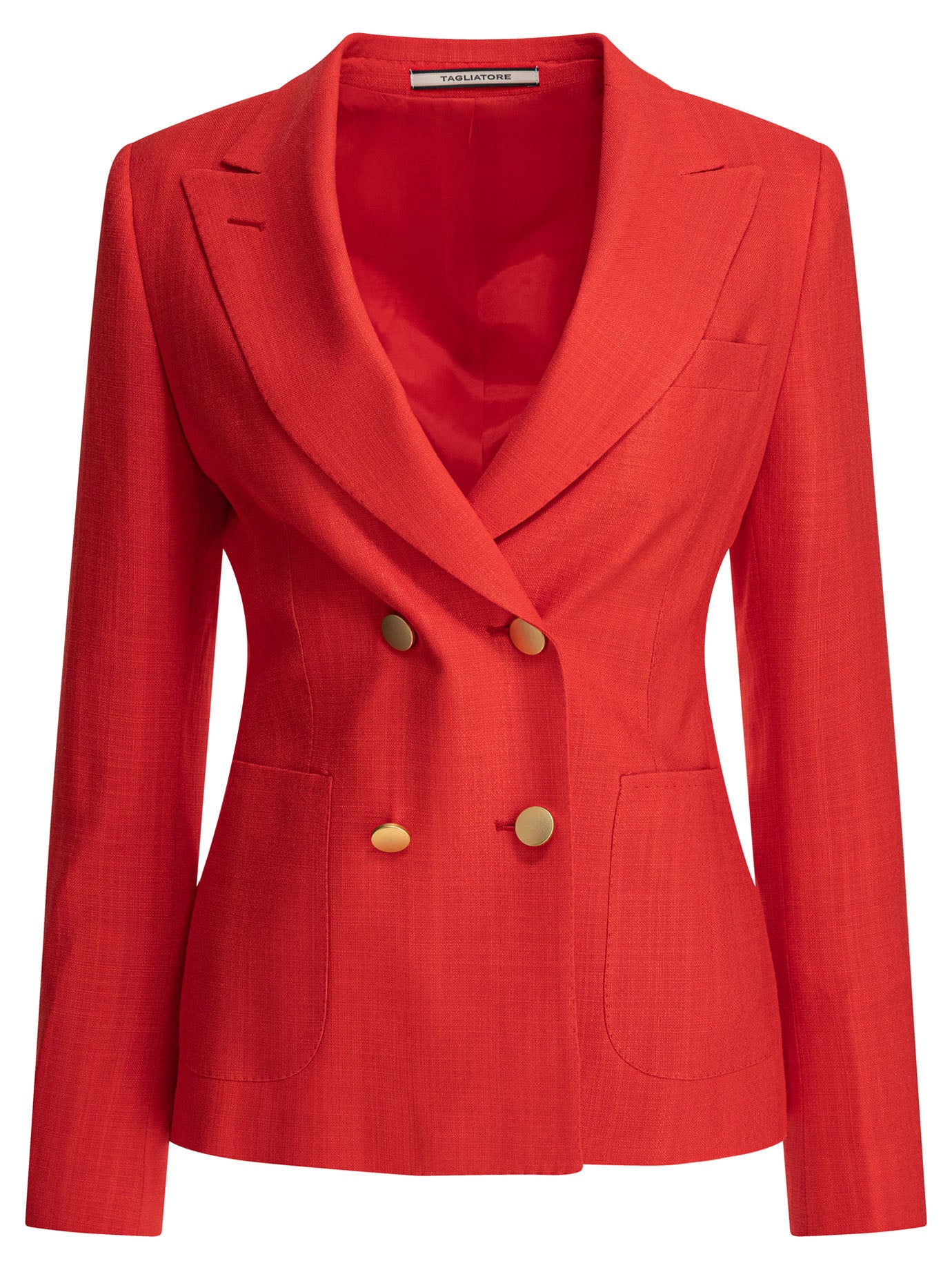 RED LYOCELL JACKET Tagliatore RED 40