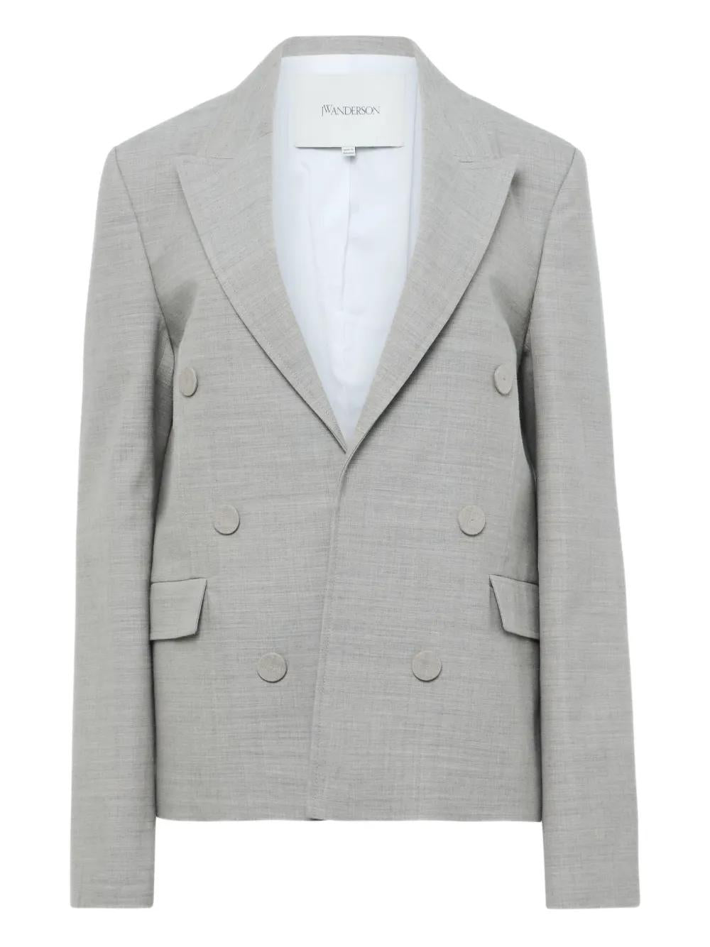WOOL BLAZER WITH DOUBLE-BREASTED DESIGN Jw Anderson CLAYMELANGE 6