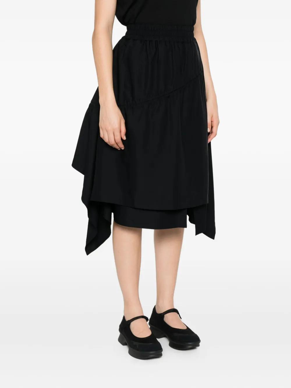 ASYMMETRICAL MIDI SKIRT IN TWILL Y-3