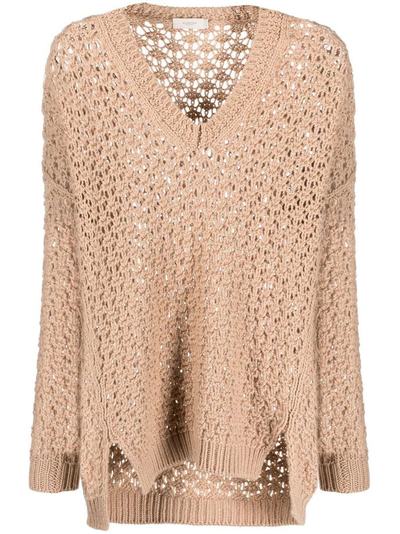 BEIGE WOOL KNITWEAR Agnona BEIGE S