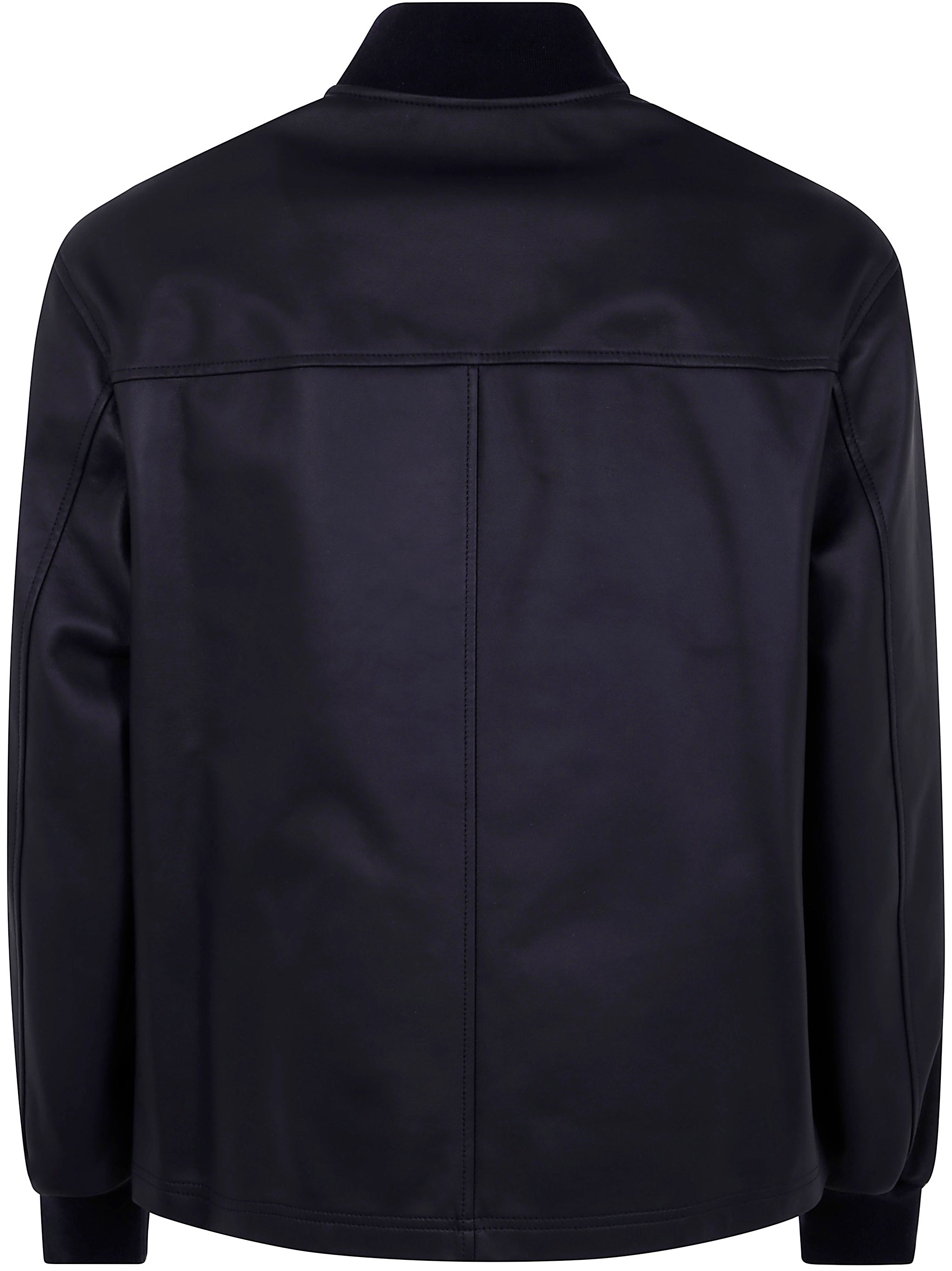 LEATHER PATCH POCKET BOMBER JACKET DESA