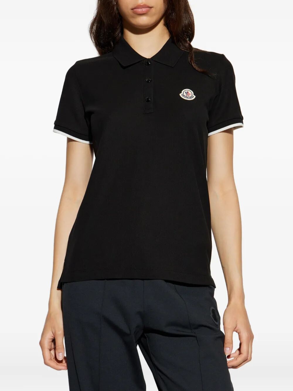 LOGO PATCH COTTON PIQUÉ POLO SHIRT Moncler