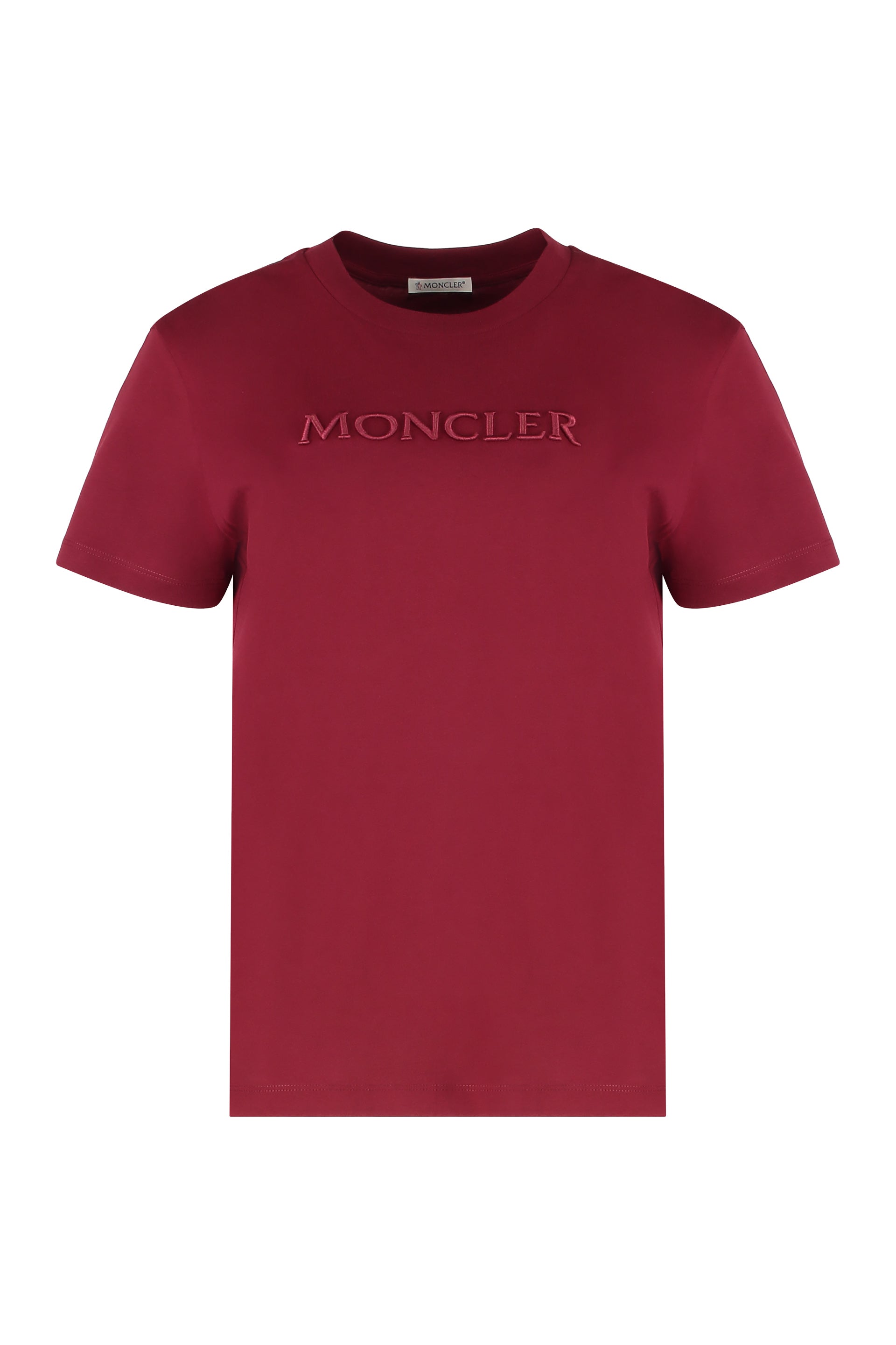 COTTON CREW-NECK T-SHIRT Moncler red XS
