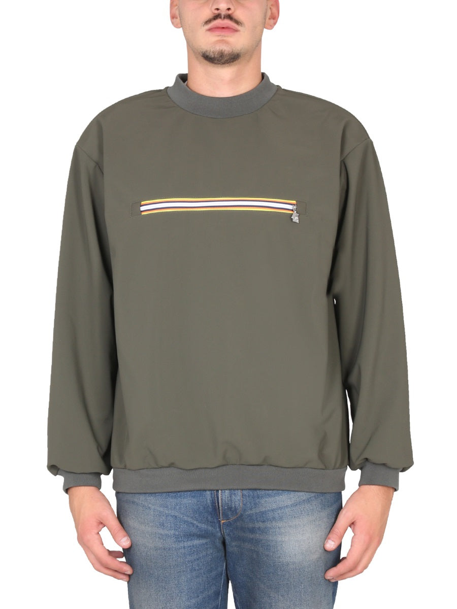 SWEATSHIRT WITH FRONT POCKET K-Way GREEN M