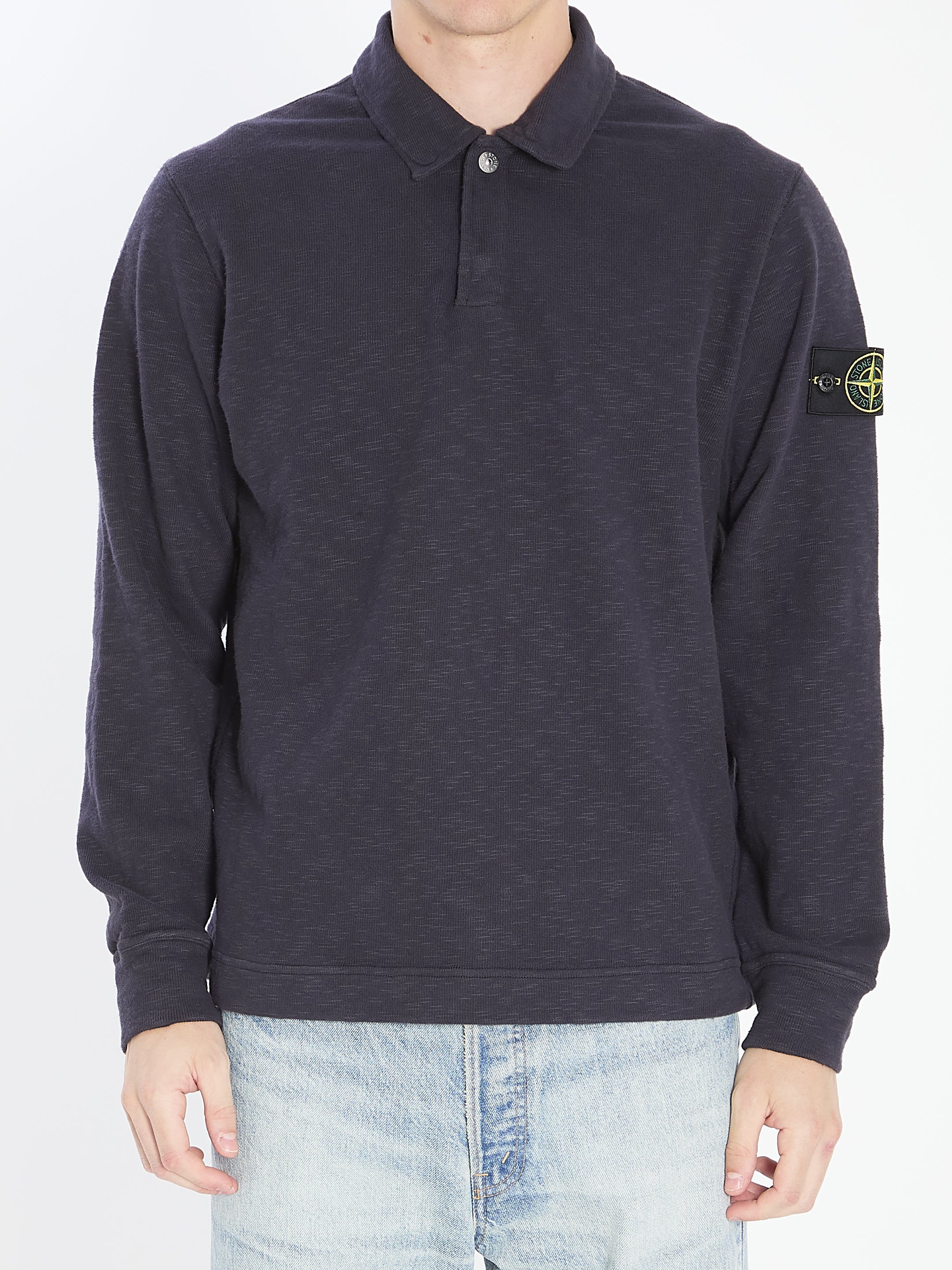 LONG-SLEEVE POLO SHIRT Stone Island BLUE S