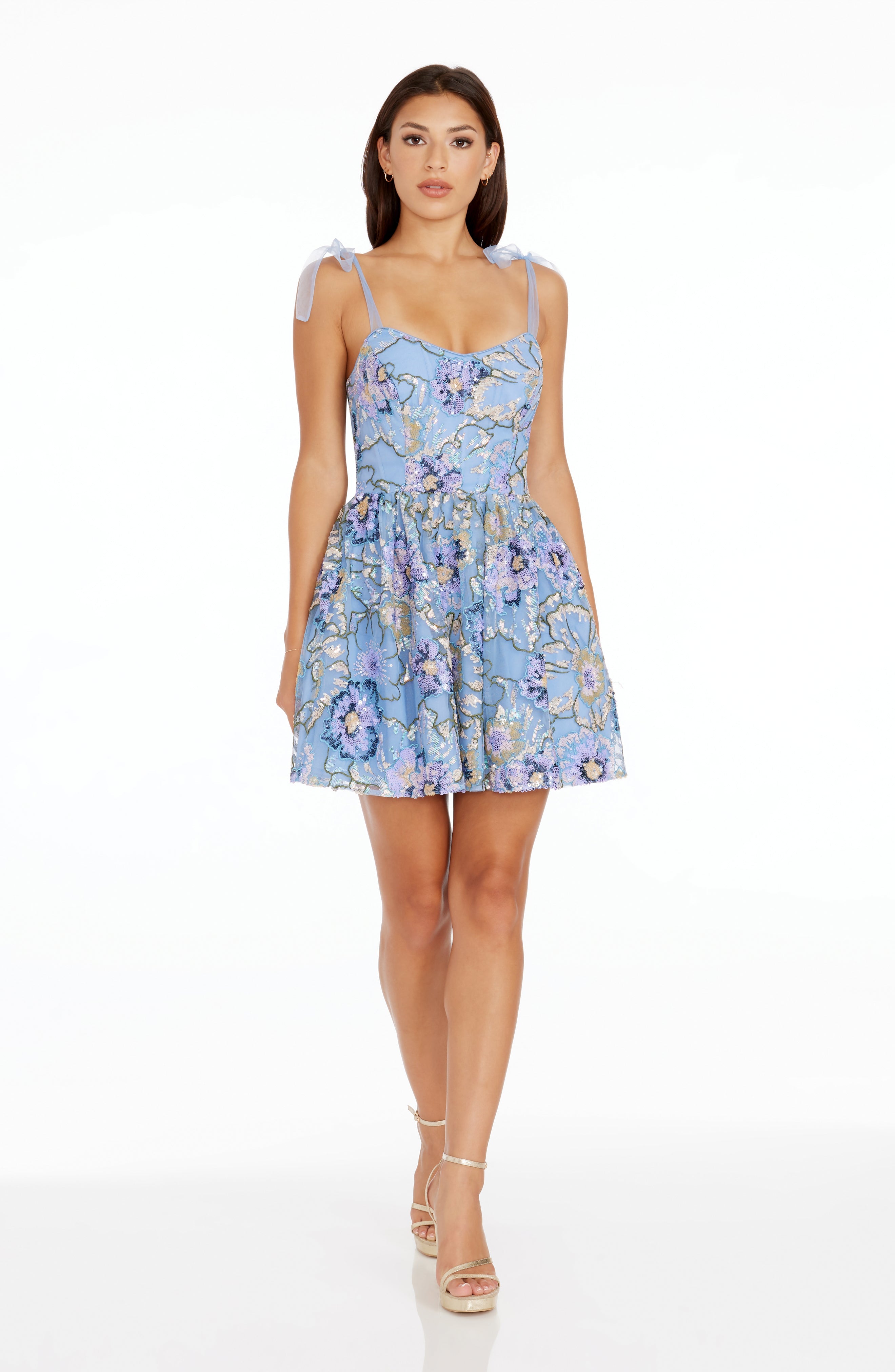 Kaitrin Dress Dress the Population XXS SKY MULTI