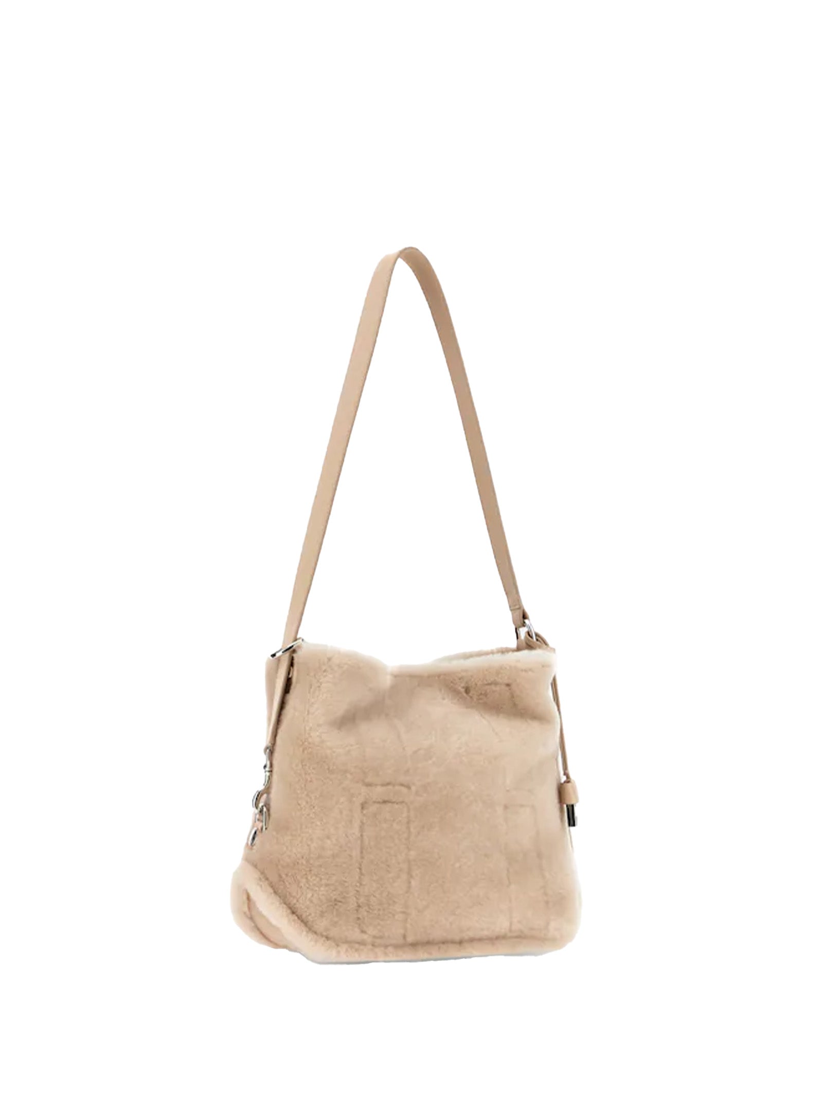 HOGAN HOBO BAG IN SHEARLING AND SMOOTH LEATHER INSERTS Hogan