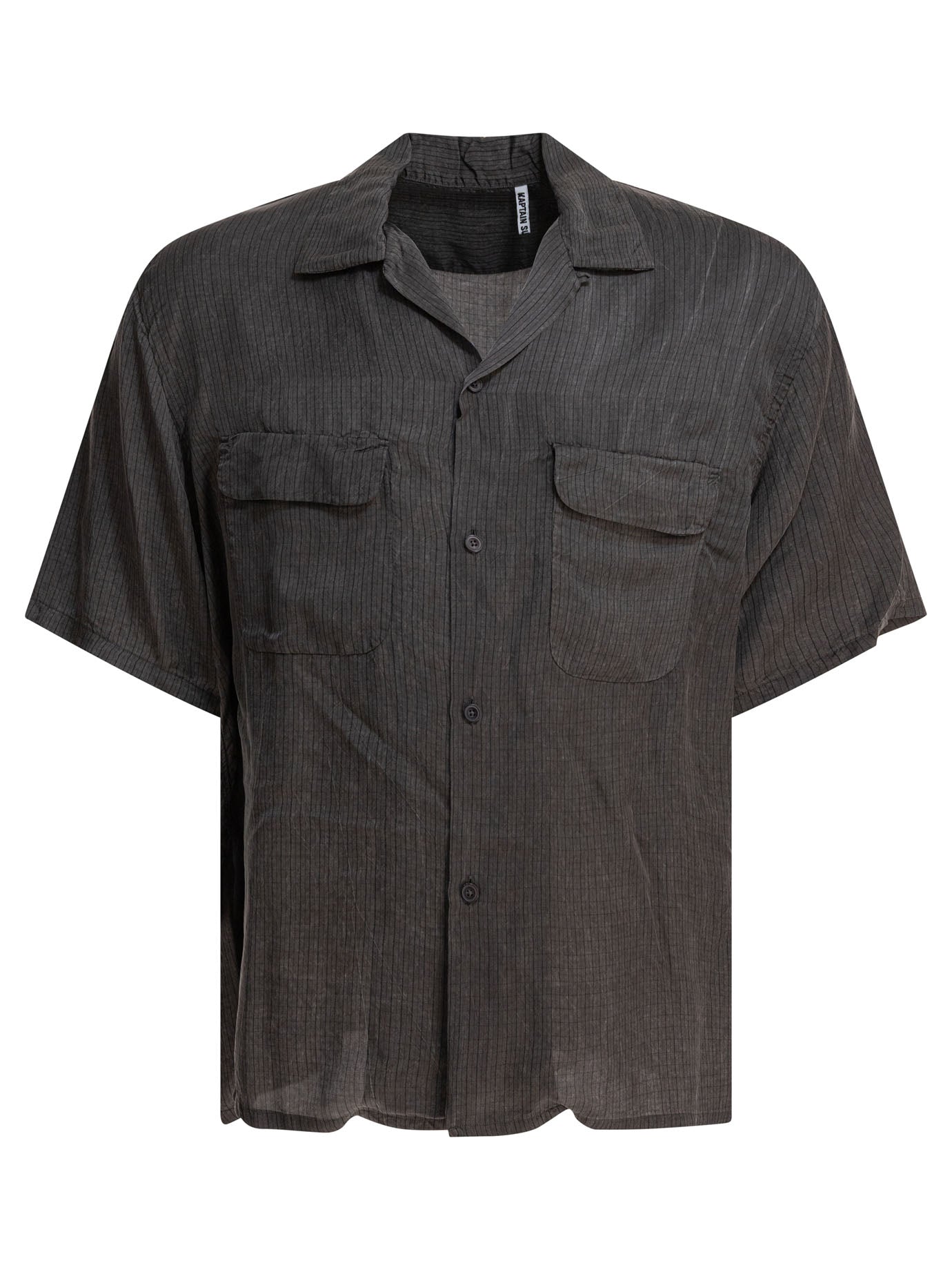 BLACK CUPRO SHIRT KAPTAIN SUNSHINE BLACK 42