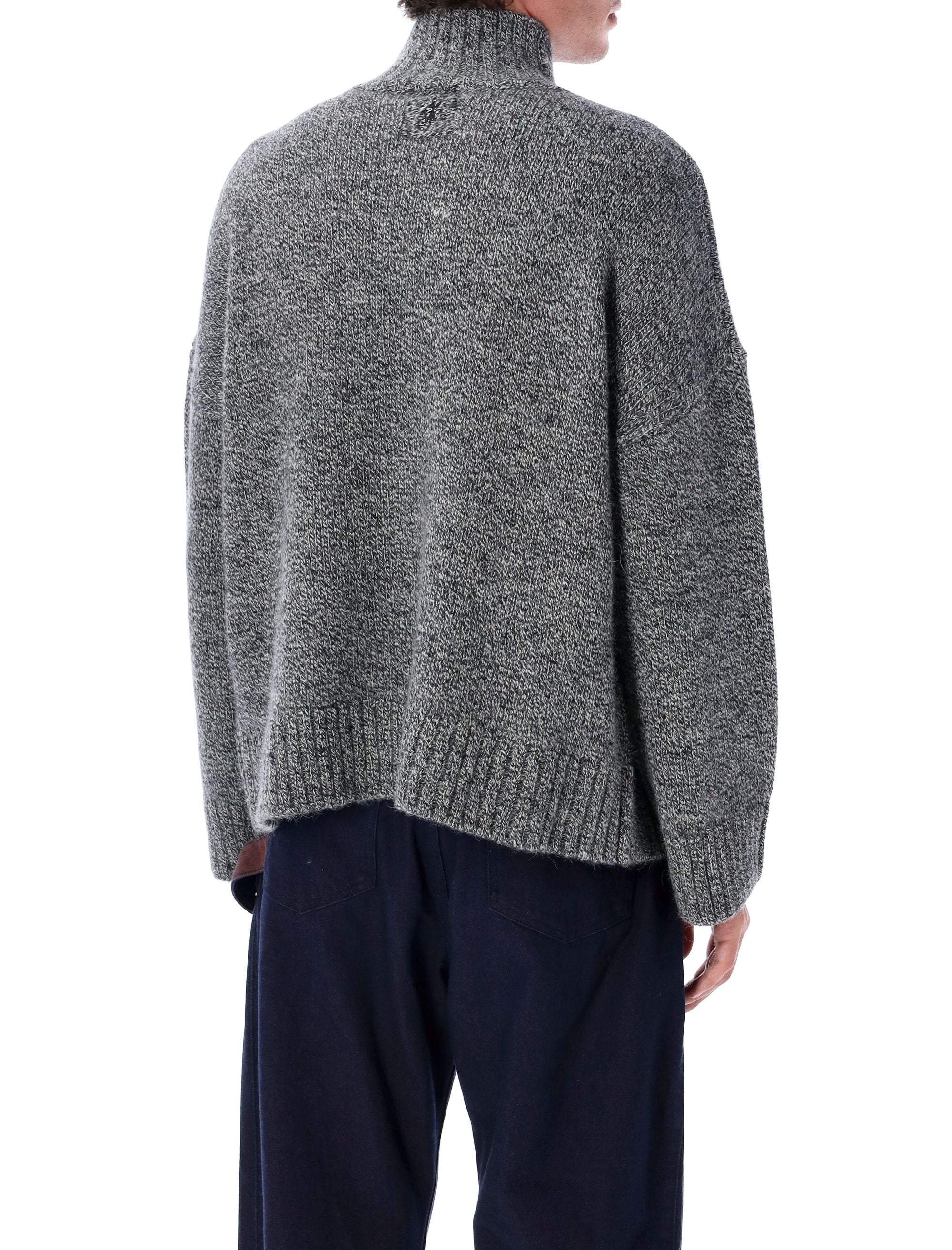 HIGH NECK KNIT LEATHER PATCH Jw Anderson