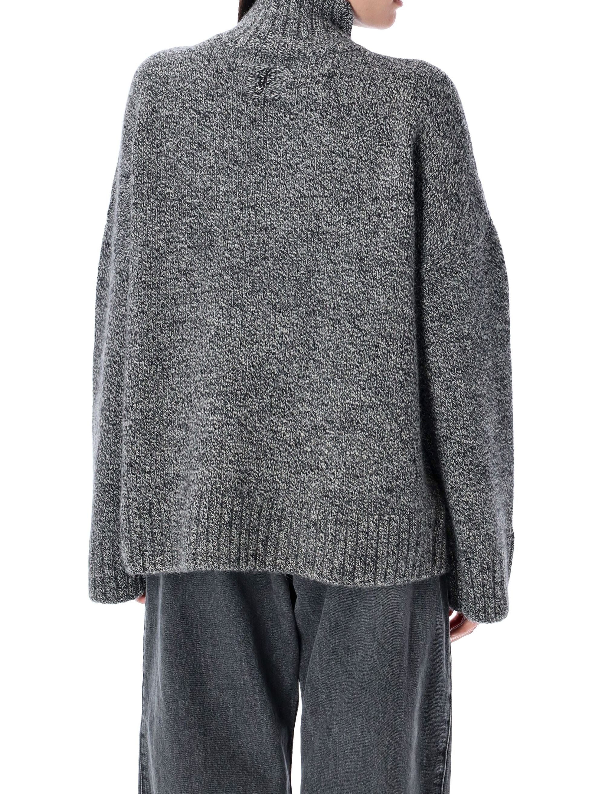 HIGH NECK KNIT LEATHER PATCH Jw Anderson