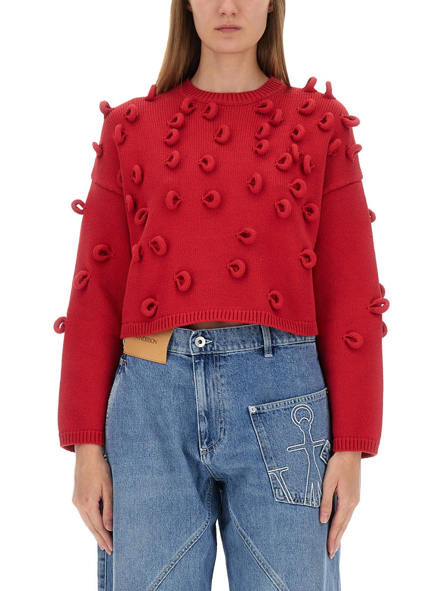LOOP CROPPED JERSEY Jw Anderson RED S