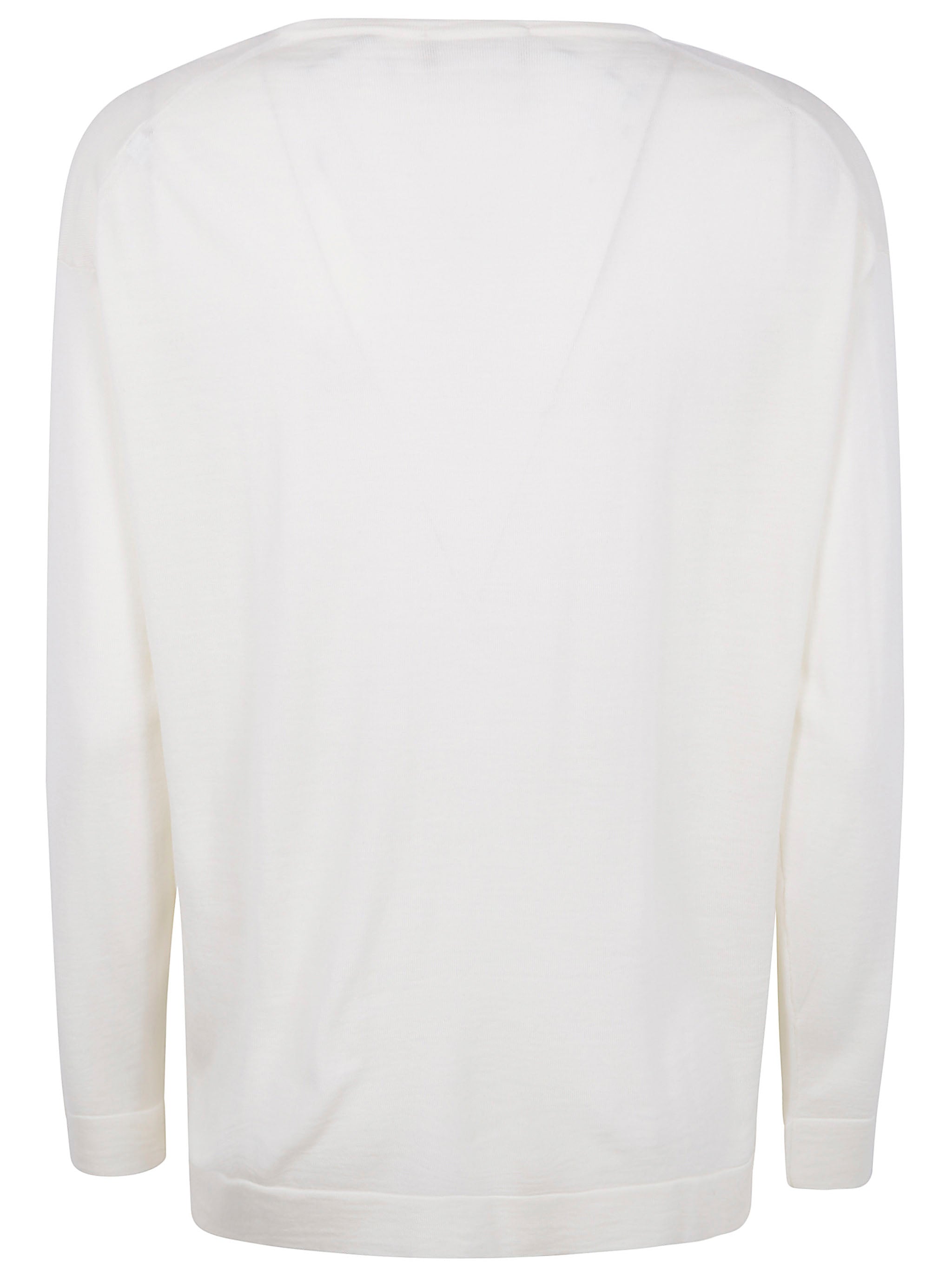 LONG SLEEVE V-NECK EXTRAFINE SWEATER Drumohr