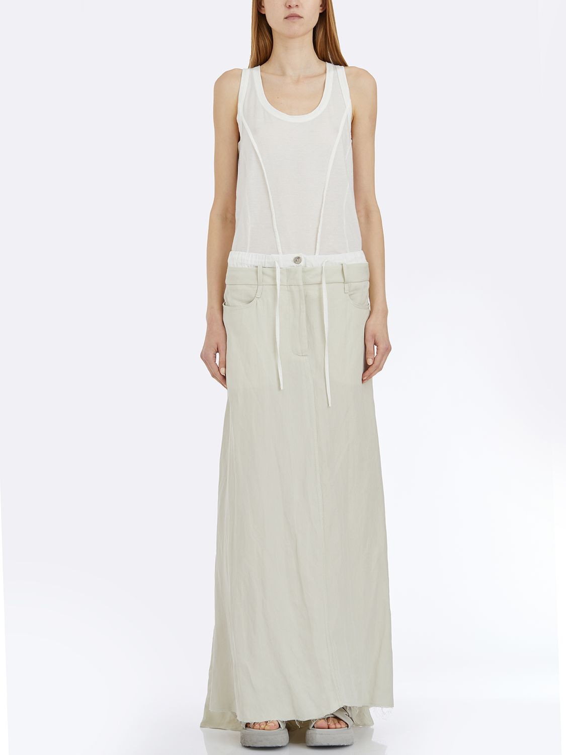 VISCOSE AND LINEN SKIRT Masnada