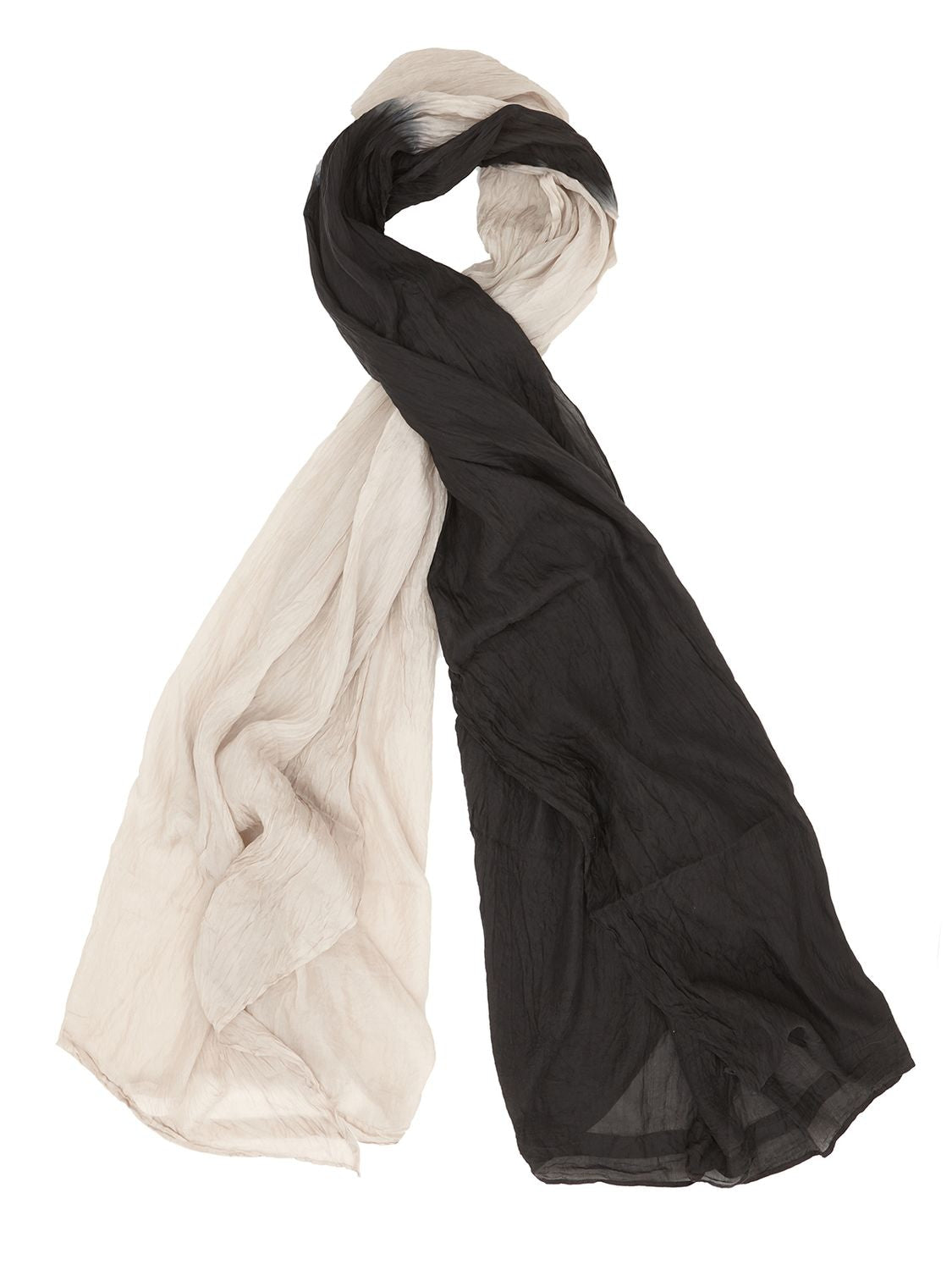 TIE DYE SILK SCARF MARC LE BIHAN BLACK UNICA