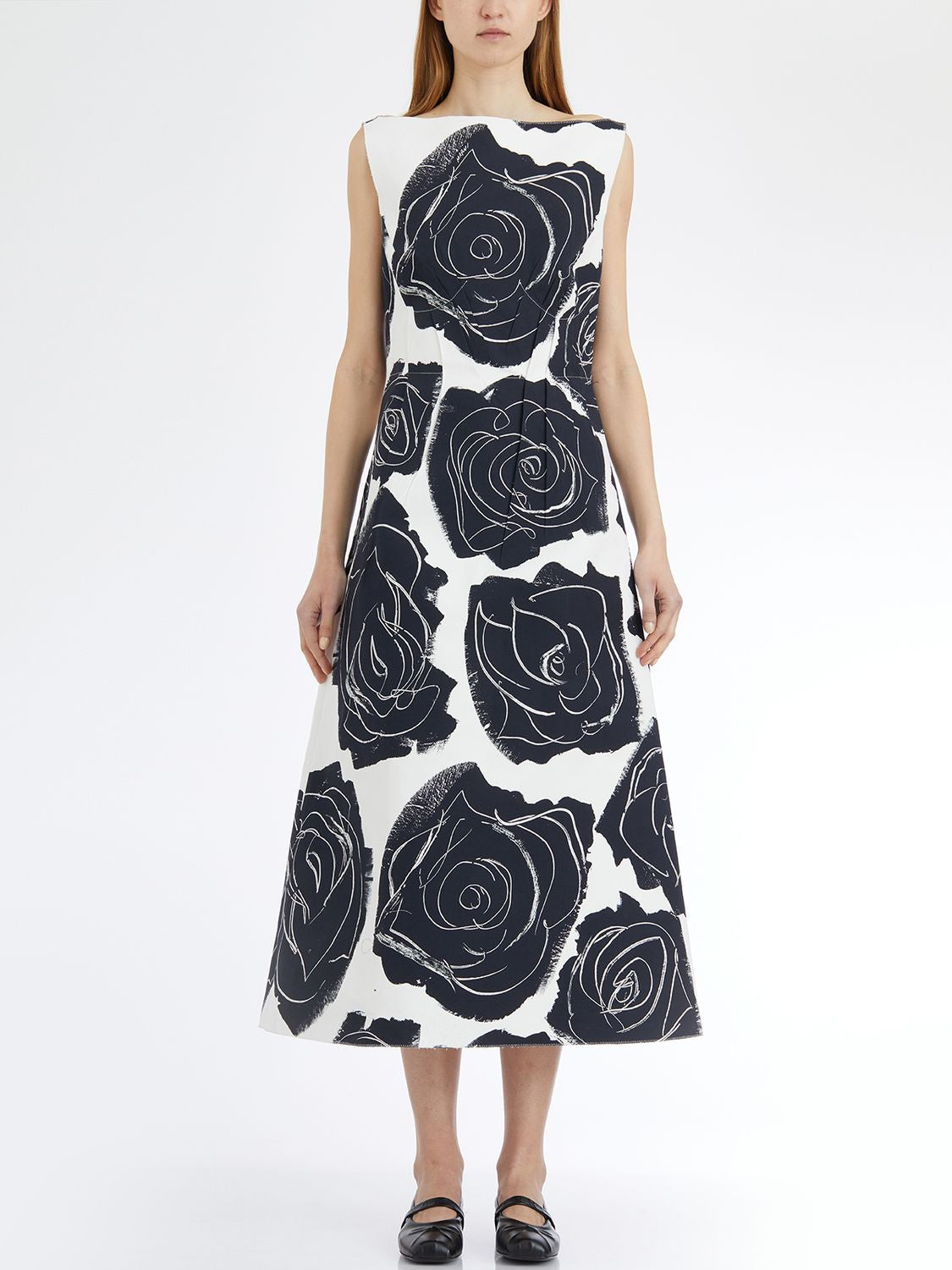 LONG SLEEVELESS COTTON DRESS Marni WHITE 42