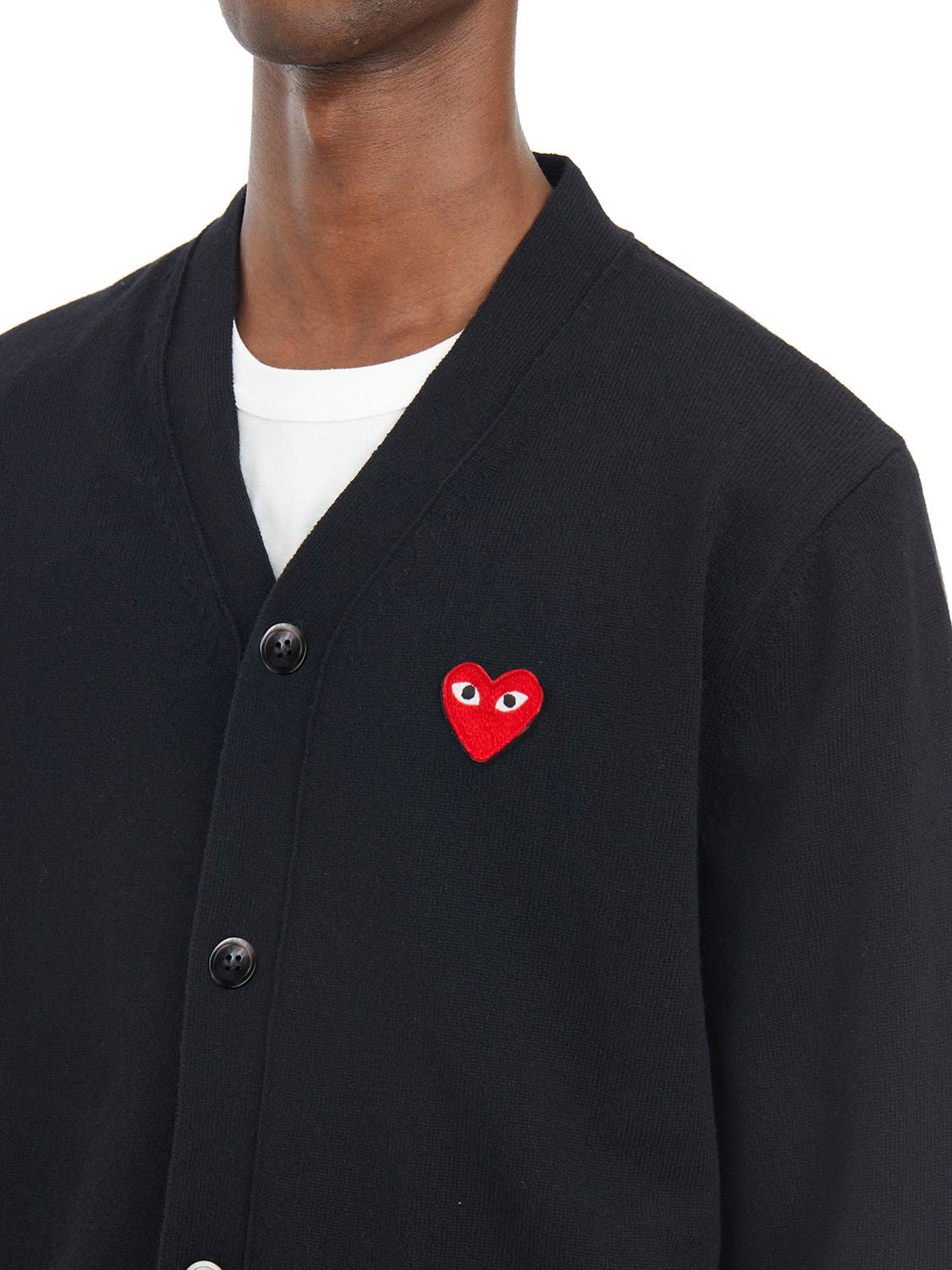 V-NECK LOGO CARDIGAN COMME DES GARÇONS PLAY
